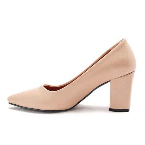 XO Style Leather Heel Shoe For Women
