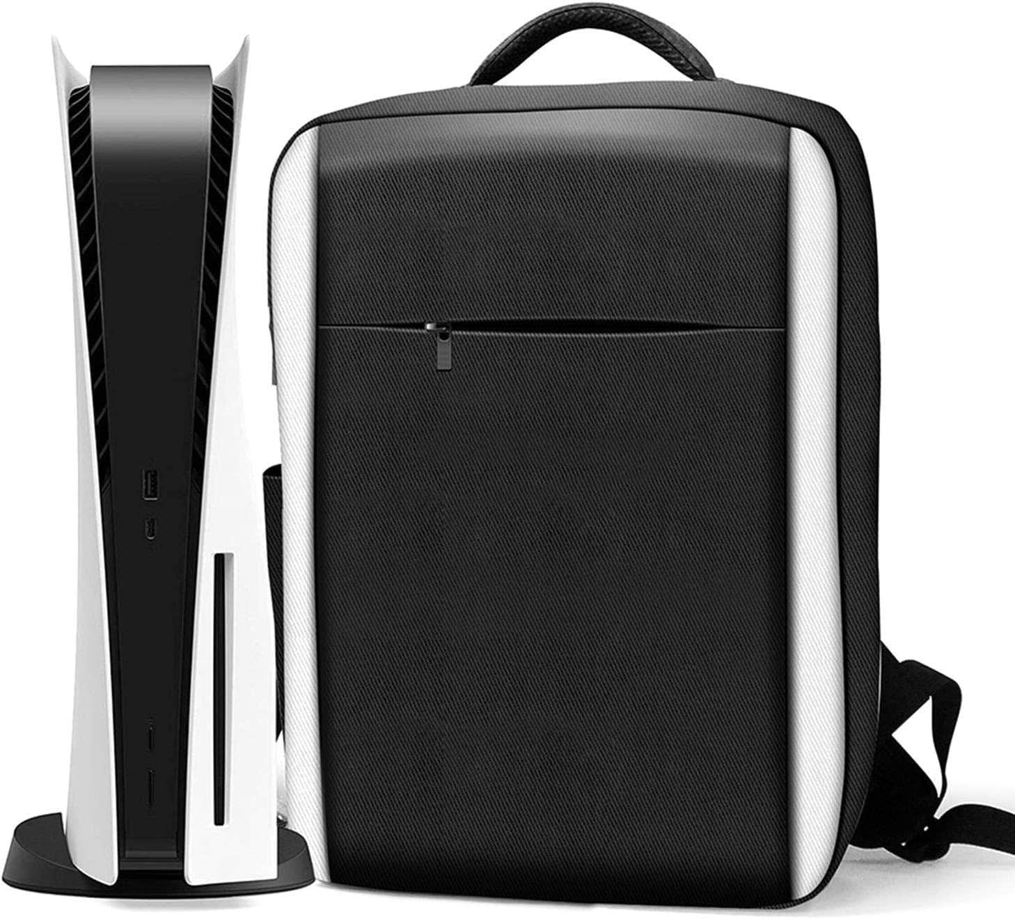 Hozee Protective Waterproof Game Console Bag for PlayStation 5 - Black White