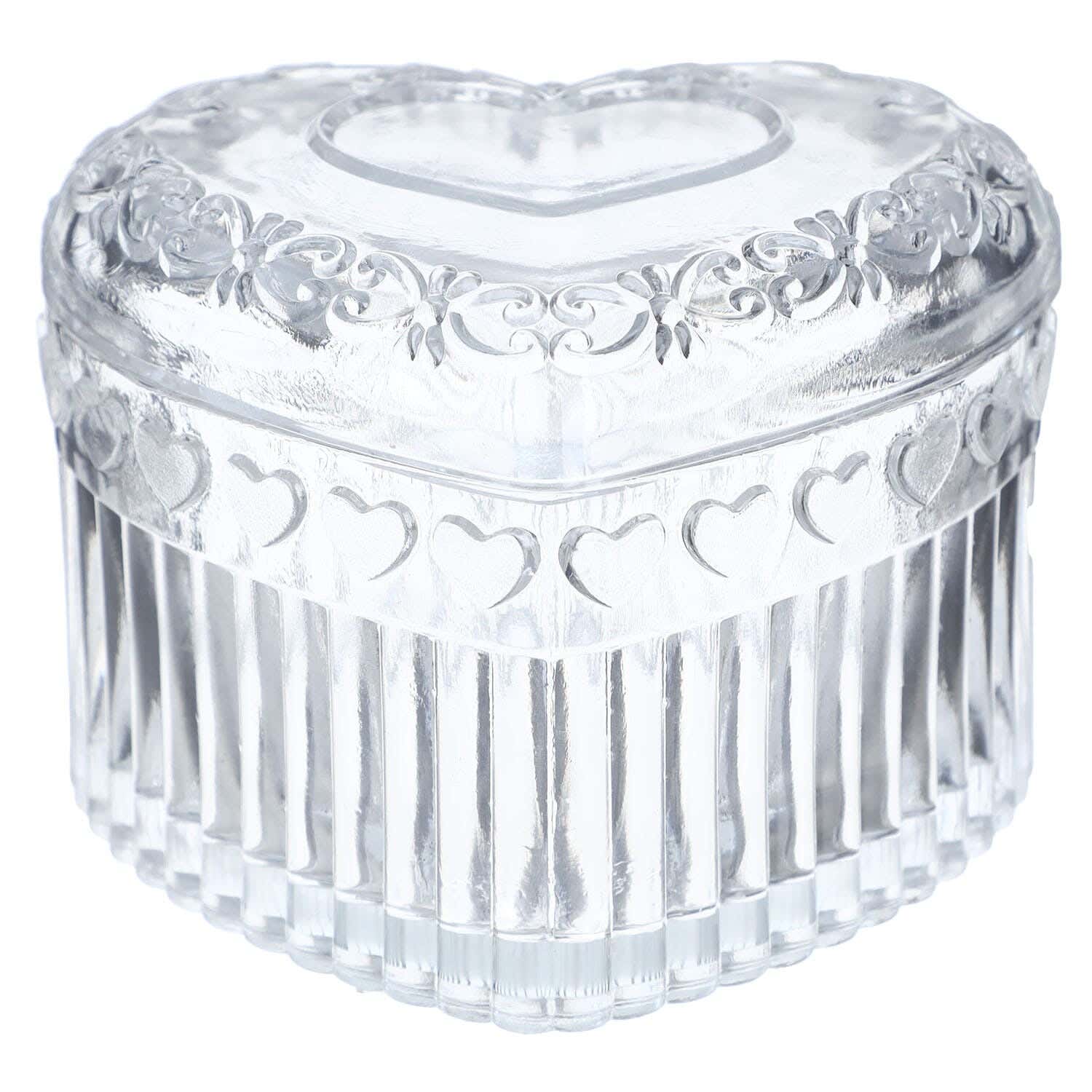 Galaxy Glass Bonbonniere With Lid, 14 cm - Clear