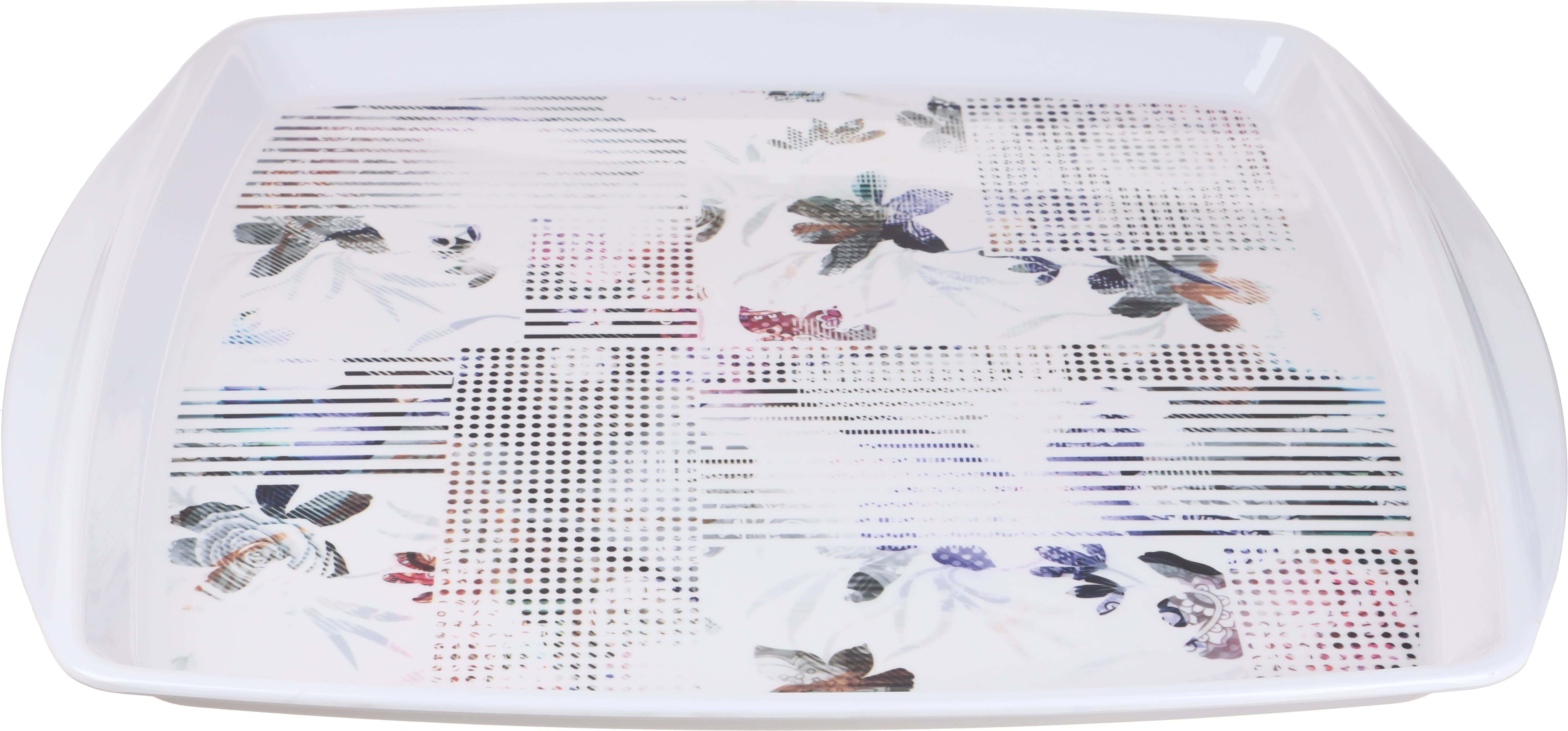 Al mohandes Melamine Dinner Tray, 64×58 cm - Multicolor