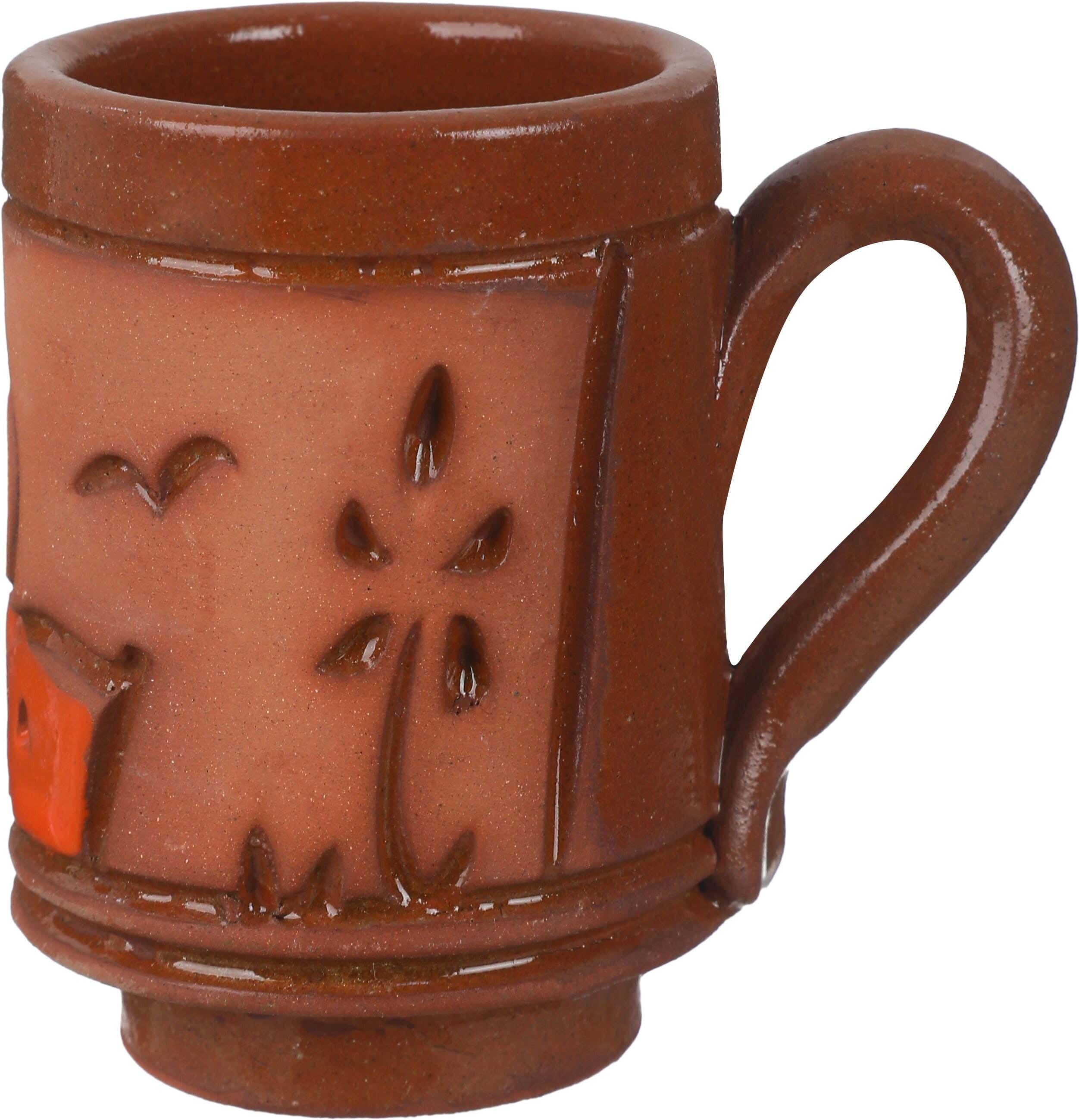 Pottery Tea Mug, 235 ml - Brown