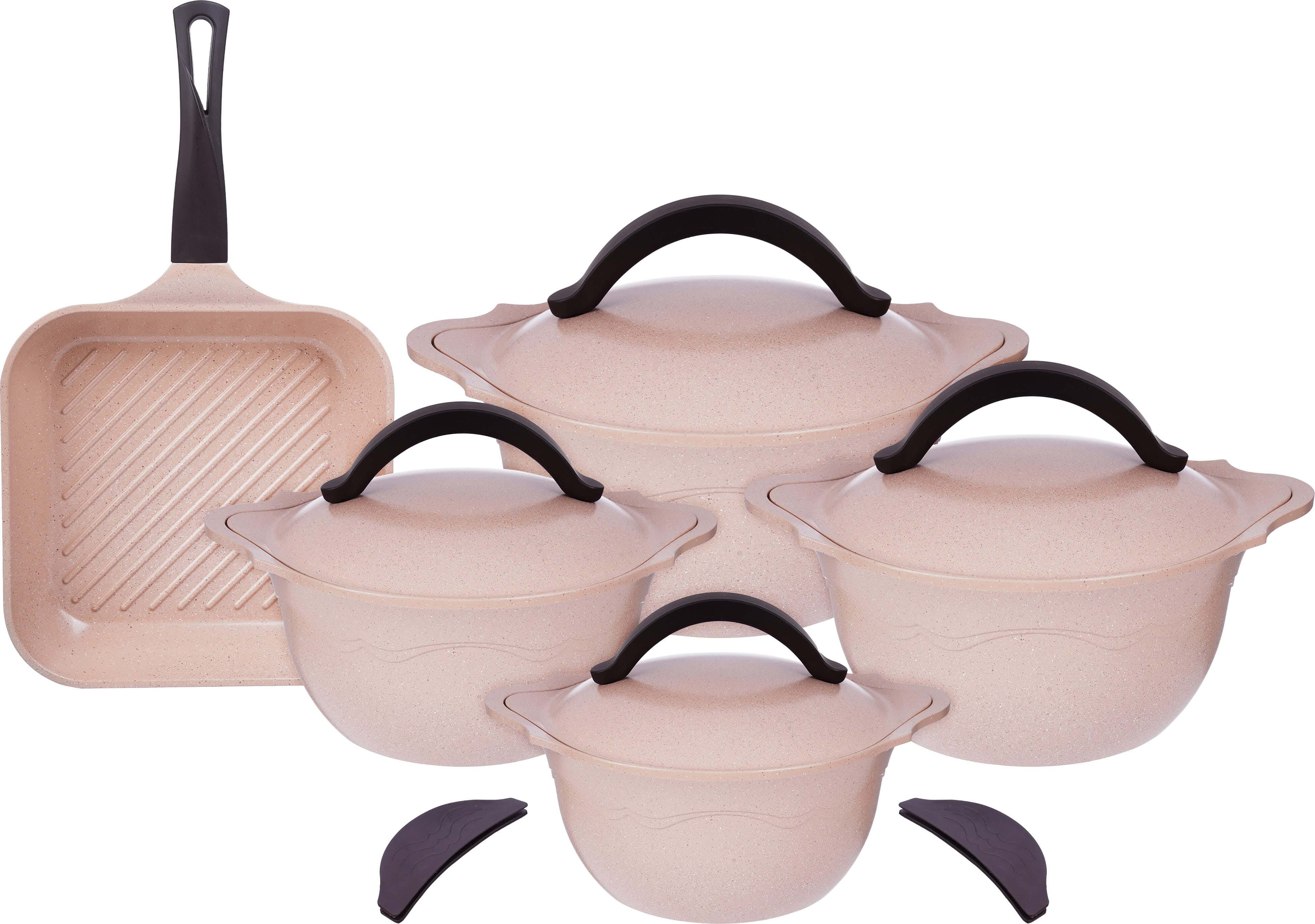 Master Retro Granite Pots Set, 11 Pieces - Beige