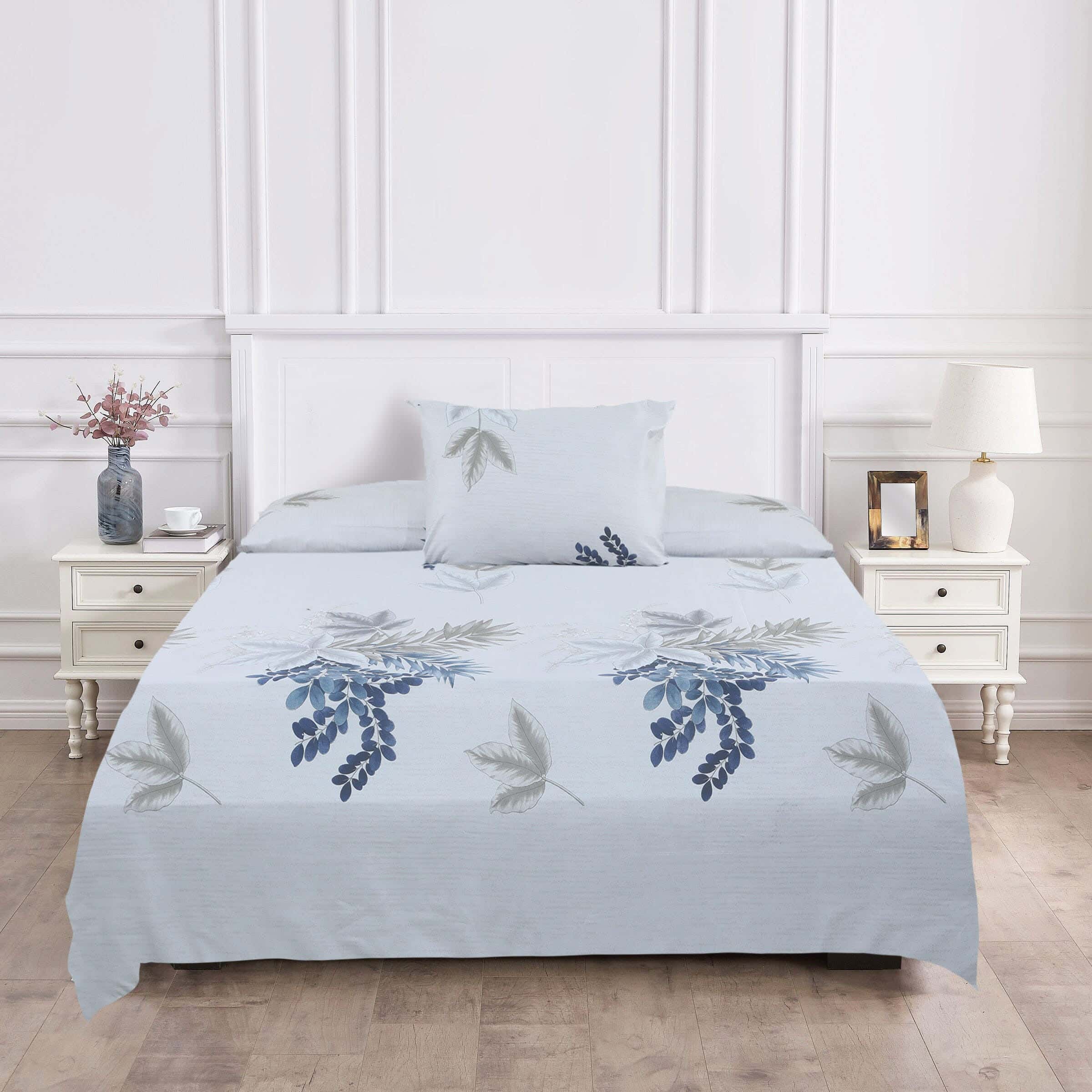For Furniture Microfiber Bed Sheet Set Youth, 6 Pieces, 240×190 cm, 2400 gm - Grey