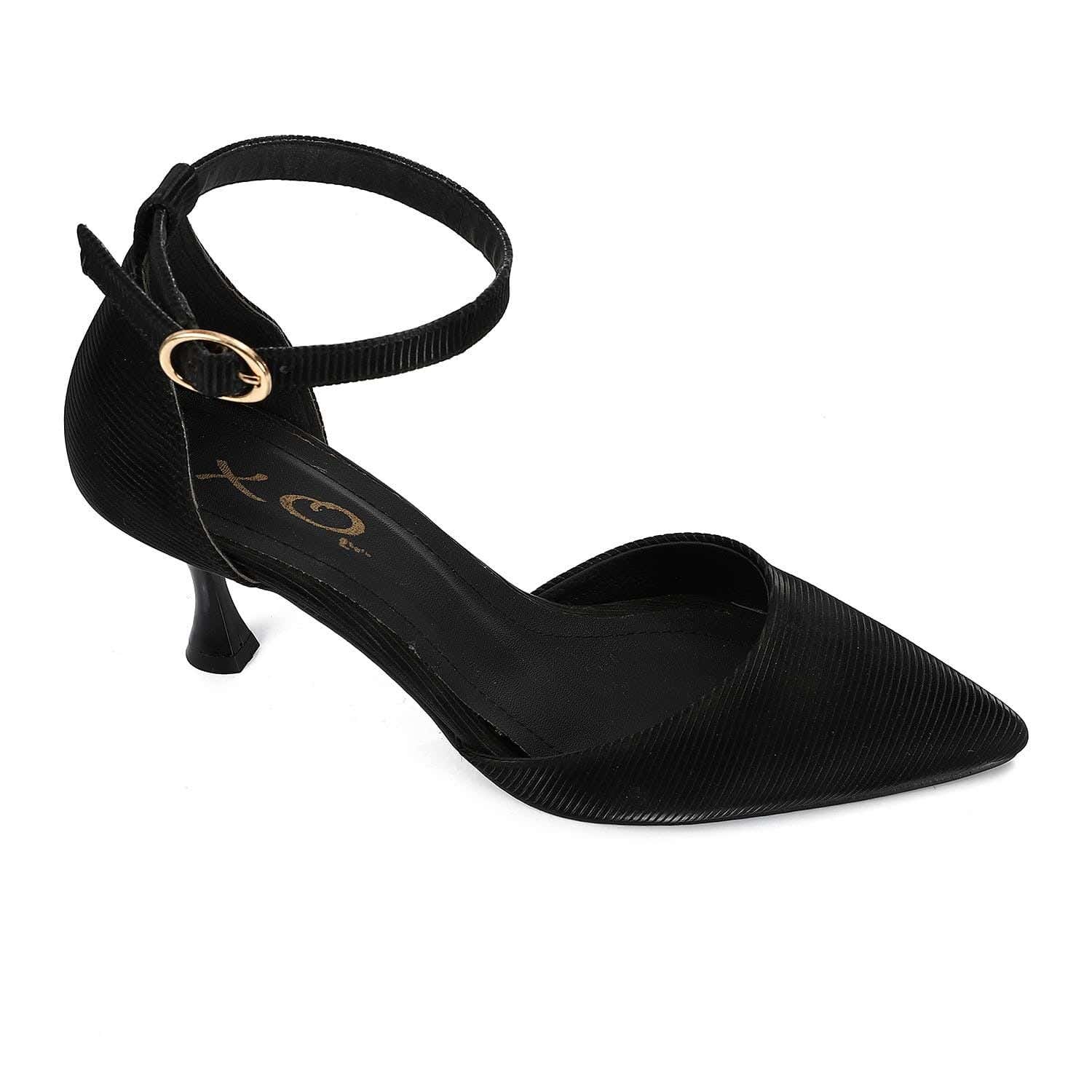 XO Style Leather Sandal With Heels For Women