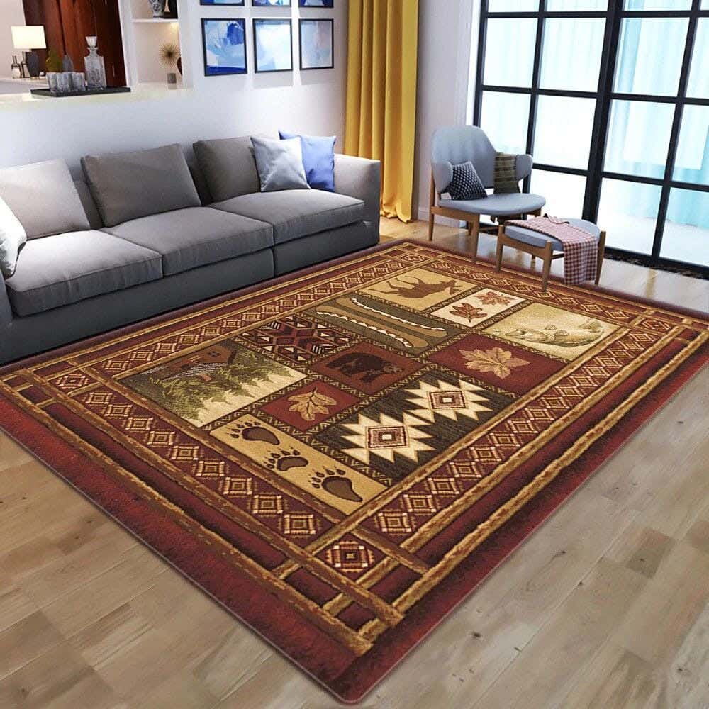 Line Sleep Dots Fabric Carpet protector, 200x300 cm - Multicolor