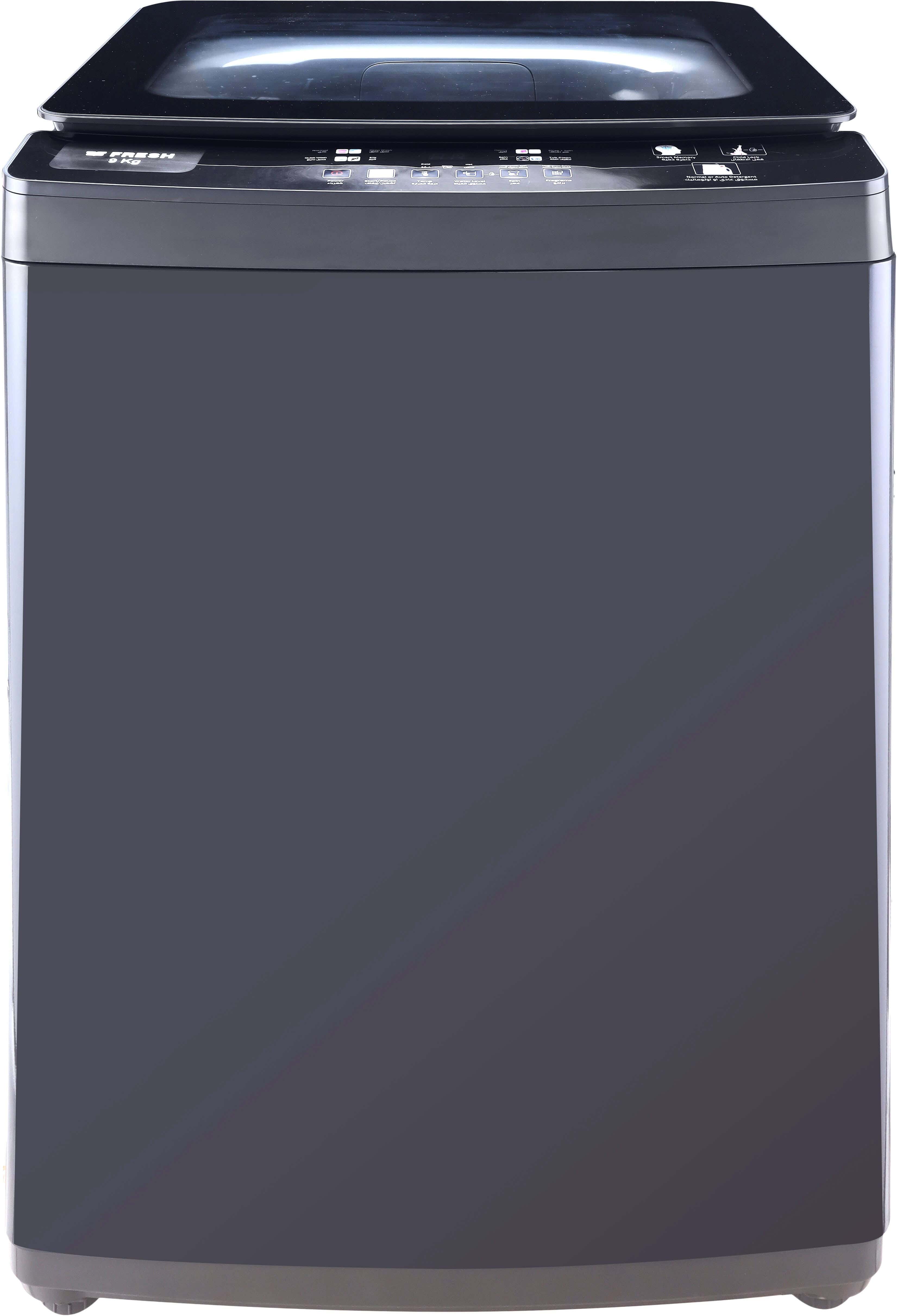Fresh FTM-9S 19245 Top Loading Automatic Washing Machine, 9 kg - Dark Grey