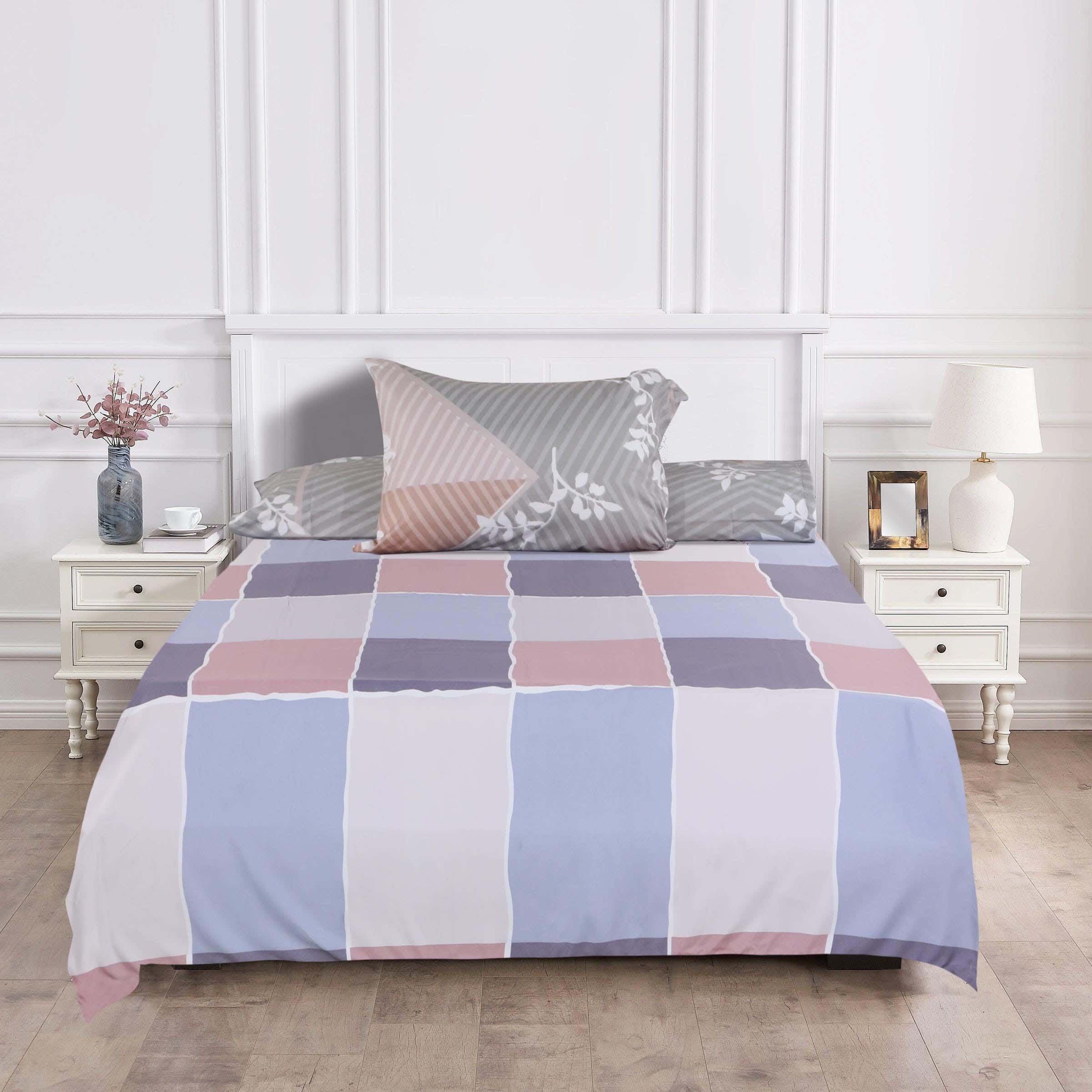 Forbed Microfiber Bed Sheet Set, 170×240 cm, 3 pieces- Multicolor