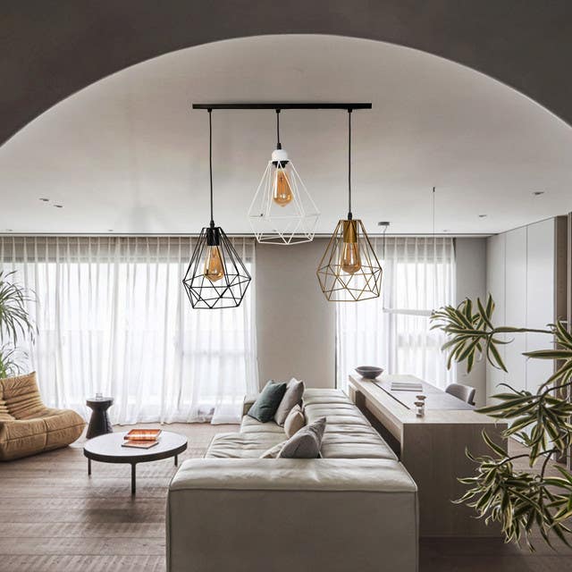 Modern Triple Chandelier, 75x50x30 cm - Multicolor