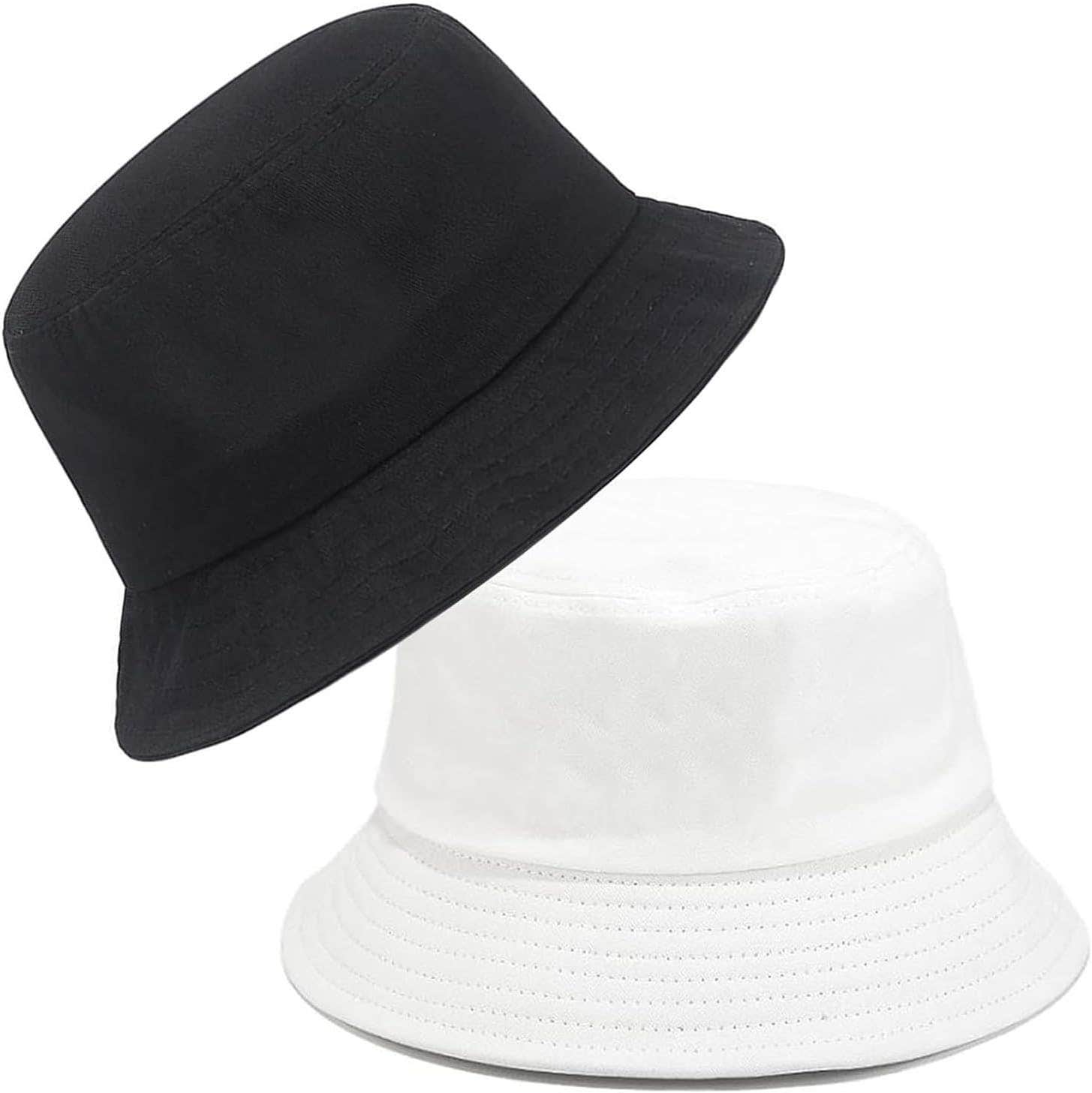 Gwawg Reversible Cotton Bucket Hat, 2 Pieces - Black White