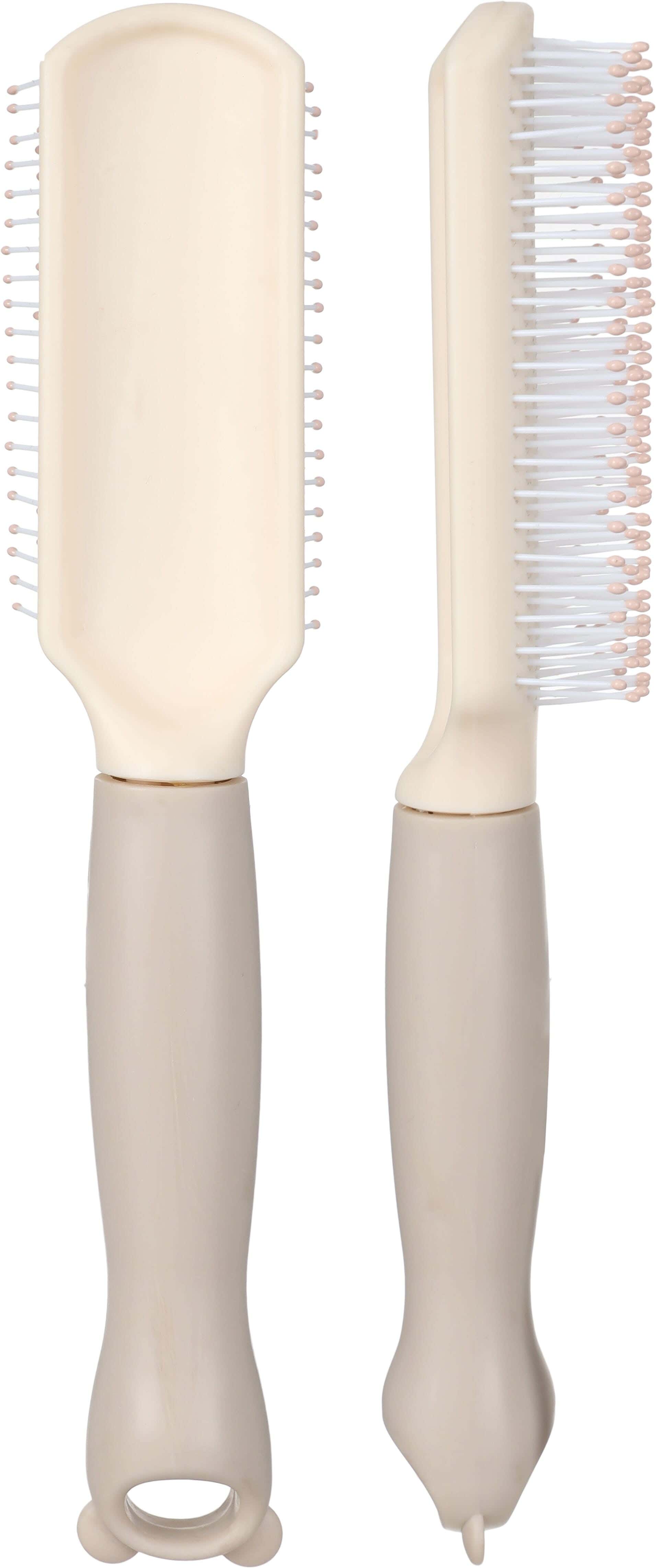 Falmer Plastic Hair Brush, 24.5×4 cm - Cream