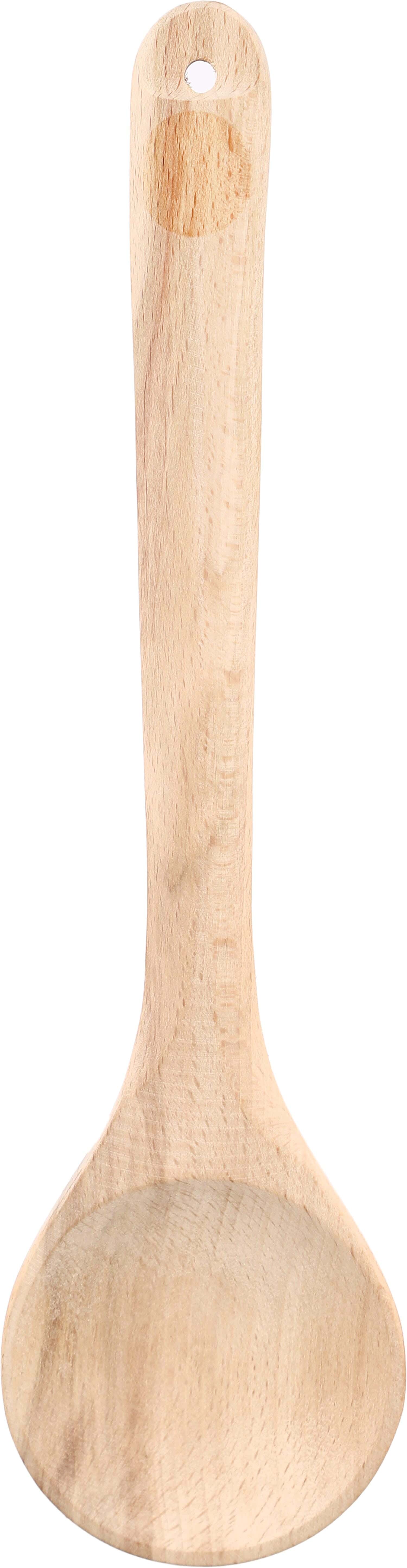 elsaudi Round Beech Wood Spoon, 34×8 cm - Wooden