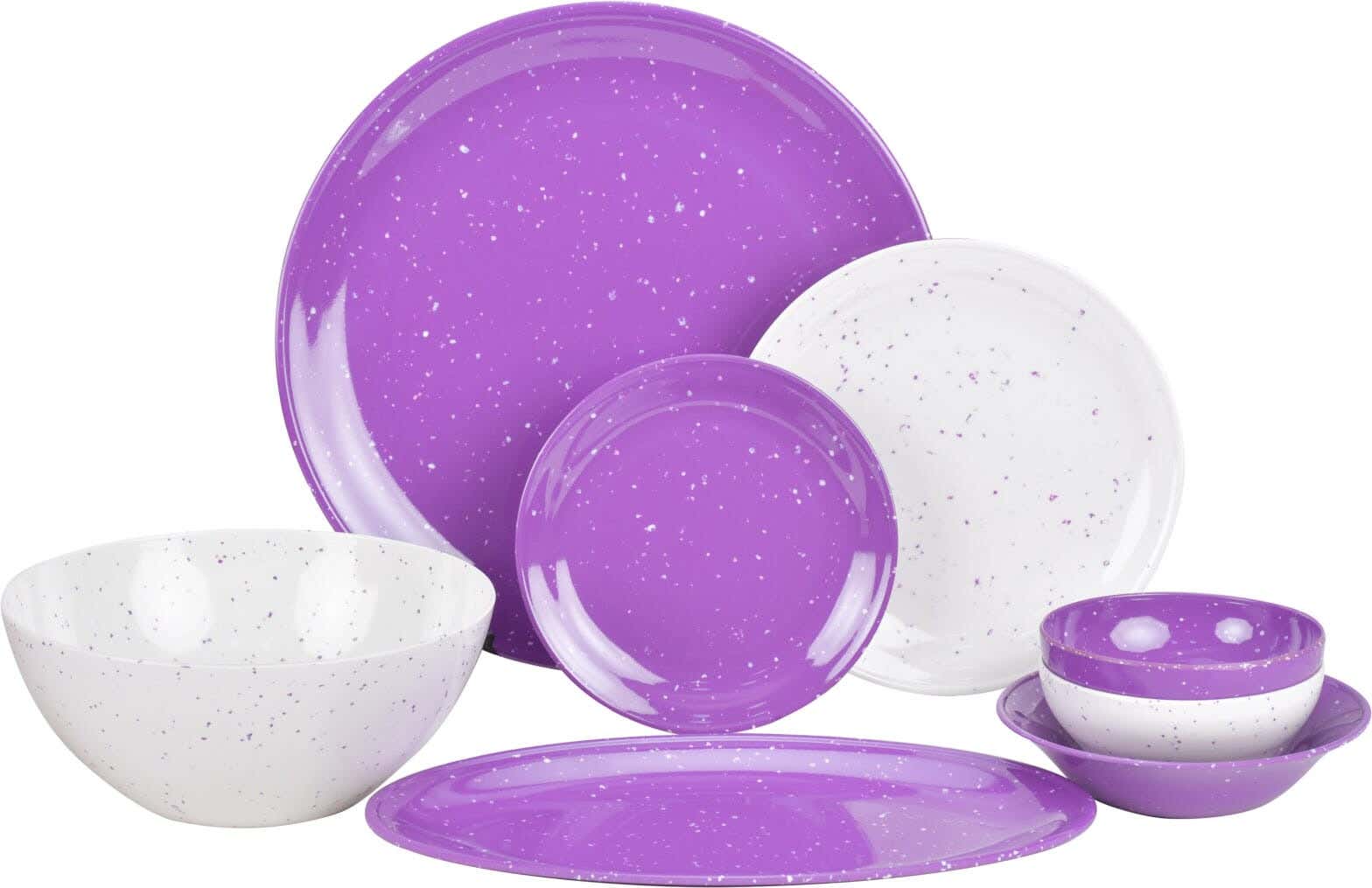 Inspire Melamine Dinner Set, 27 Pieces - Multicolor