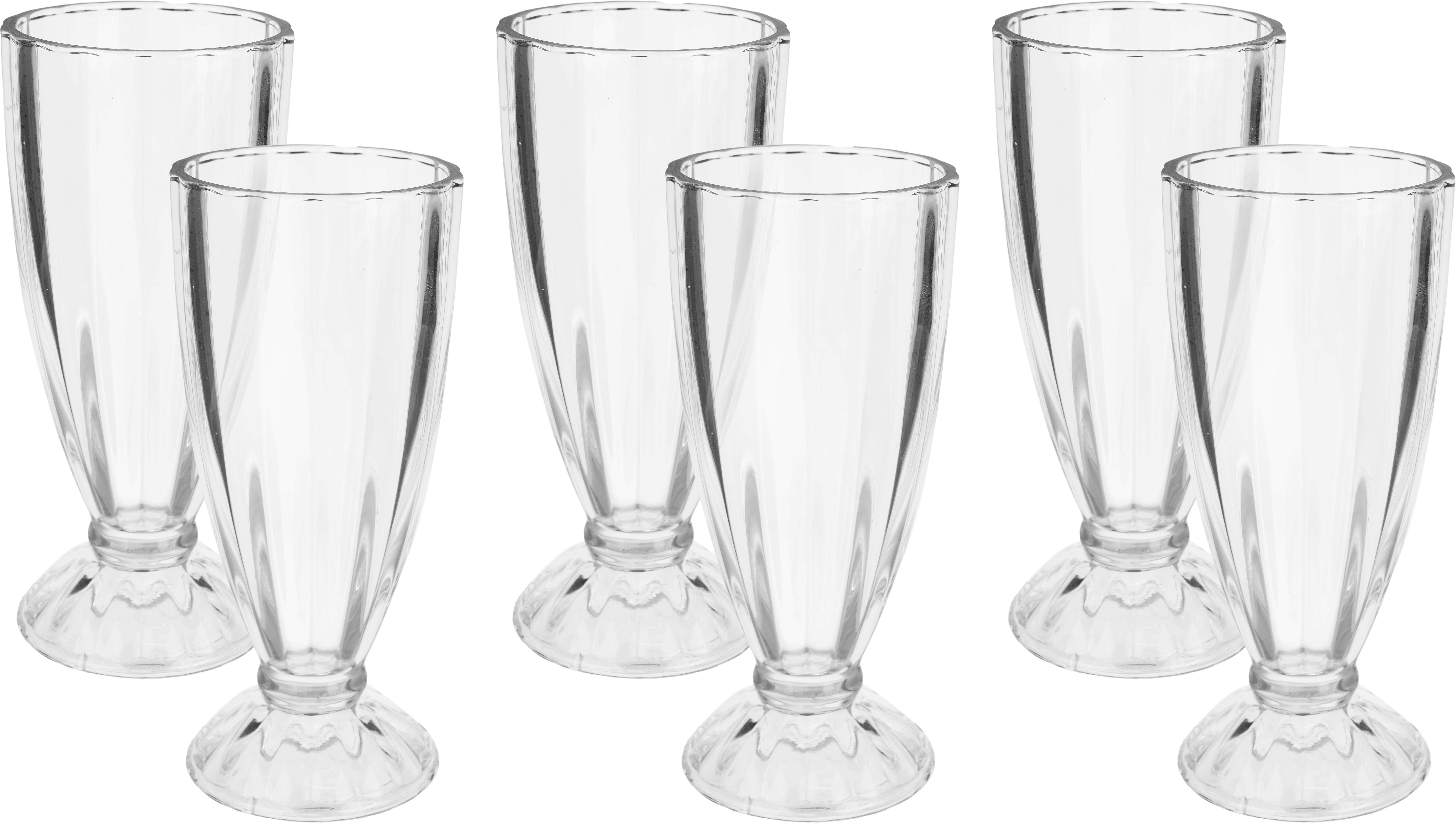 Riena mora Glass Cups Set, 6 Pieces, 342 ml - Clear