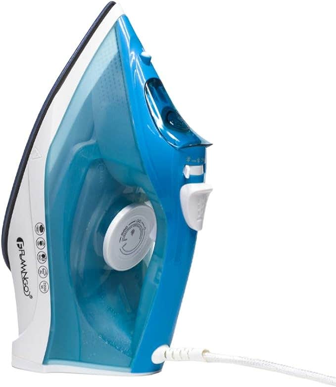 Flamngo Steam Iron, Ceramic Sole, 2200 Watt - Blue
