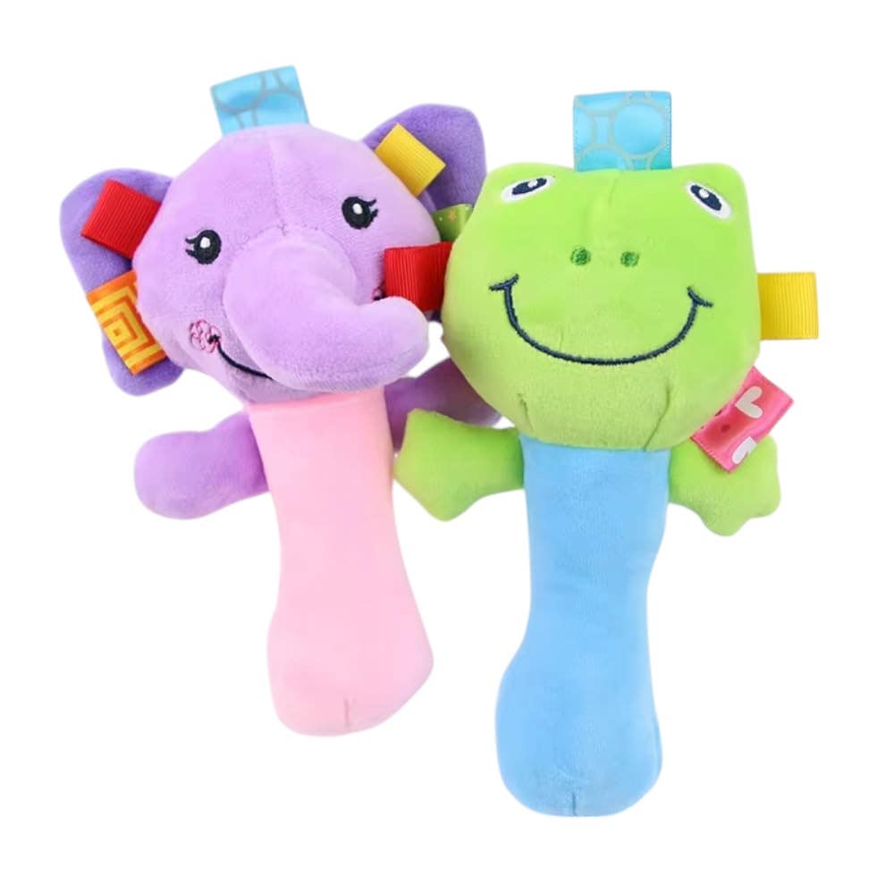 Soft Design Animal Shape Toys, 2 Pieces - Multicolor