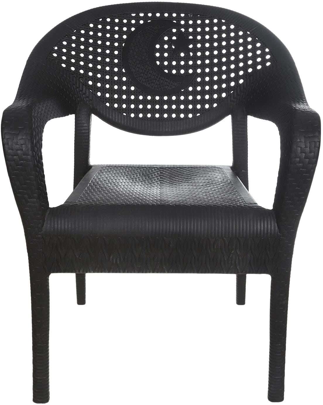 Plastic Wide Chair, 80×66 cm - Black