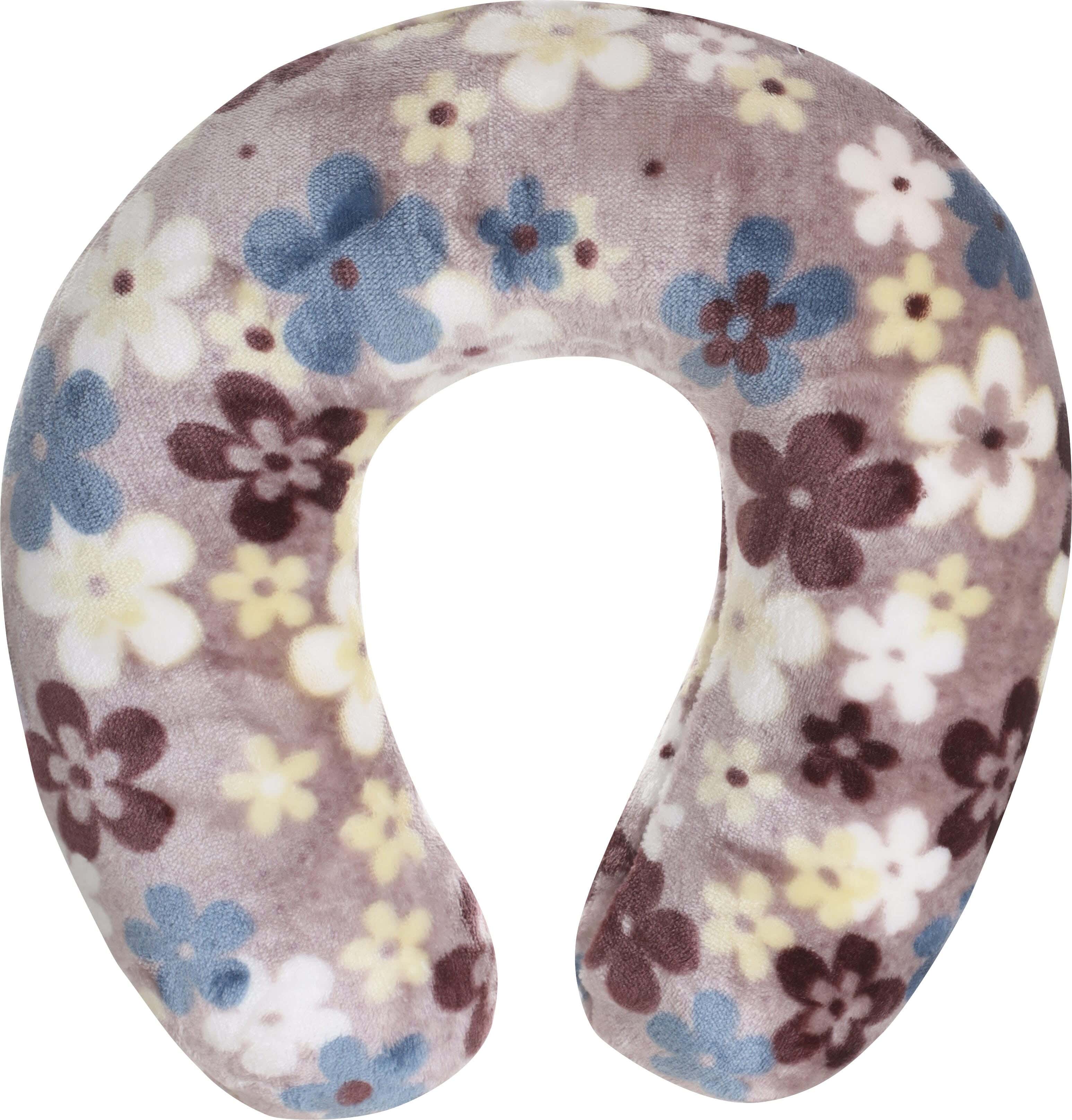 Almaamoun Memory Foam Neck Pillow, 33×30 cm, Approximately 250 grm - Multicolor