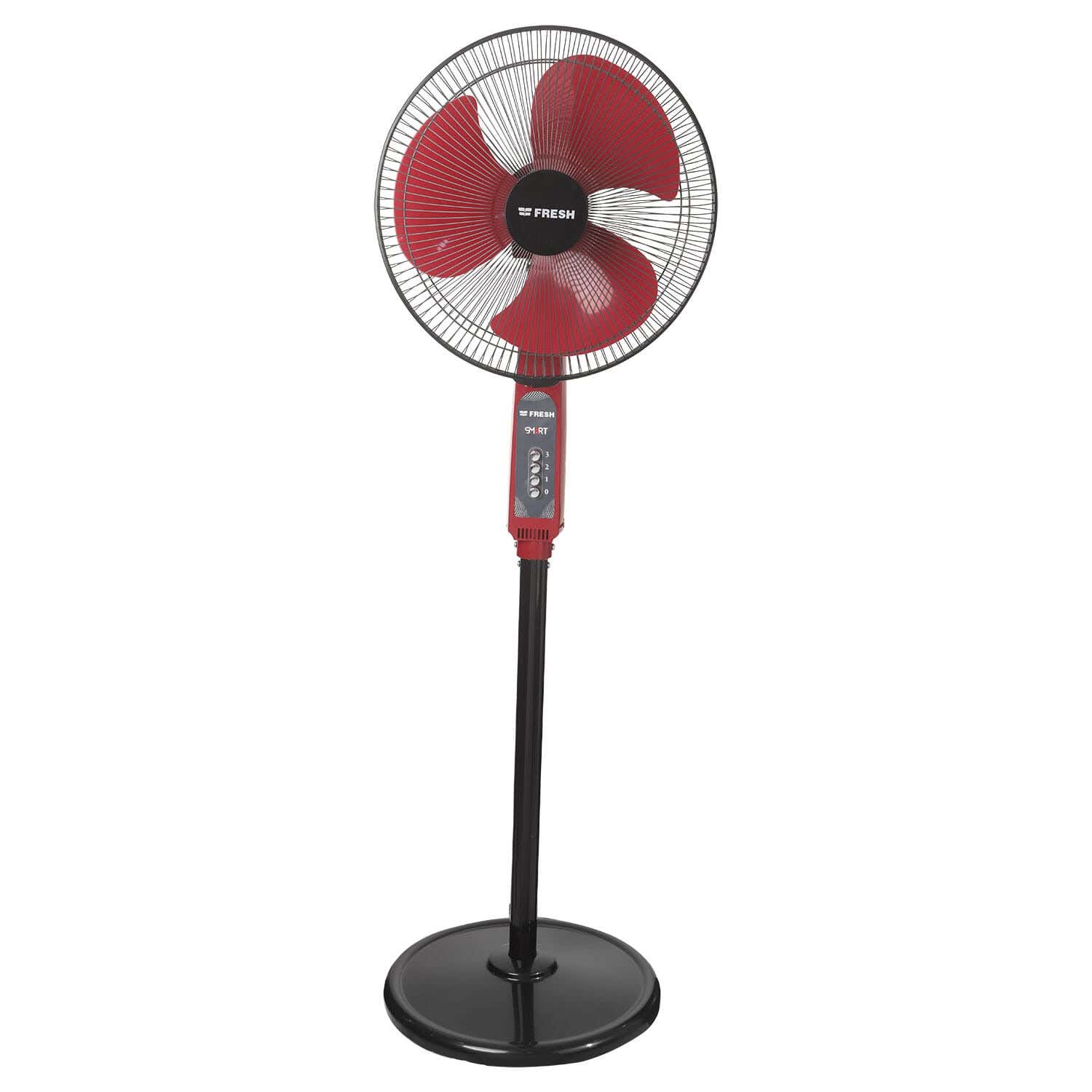 Fresh SSFP-16 Piano Stand Fan, 55 Watt, 16 Inches, 3 Blades, 3 Speeds - Dark Red