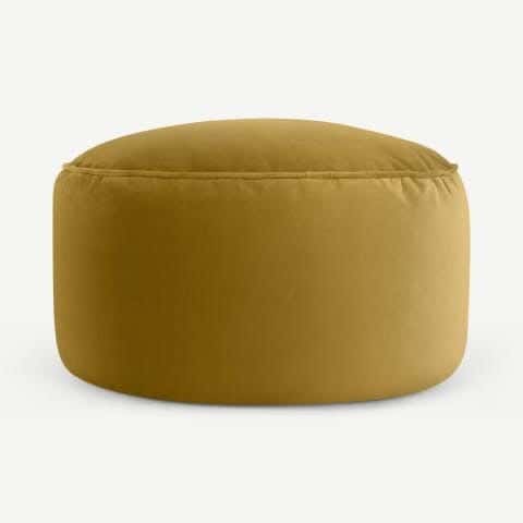 Modern Bean Bag, Sabia Fabric, 50 x 45 x 40 cm - Yellow
