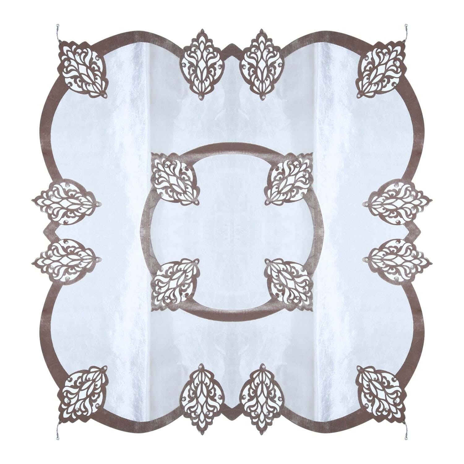 Velvet Square Tablecloth, 90×90 cm, 250 g - Grey Brown