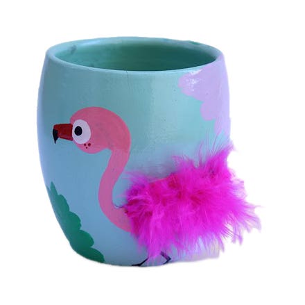Pottery Plant Pot, One Piece, 10×8 cm - Multicolor