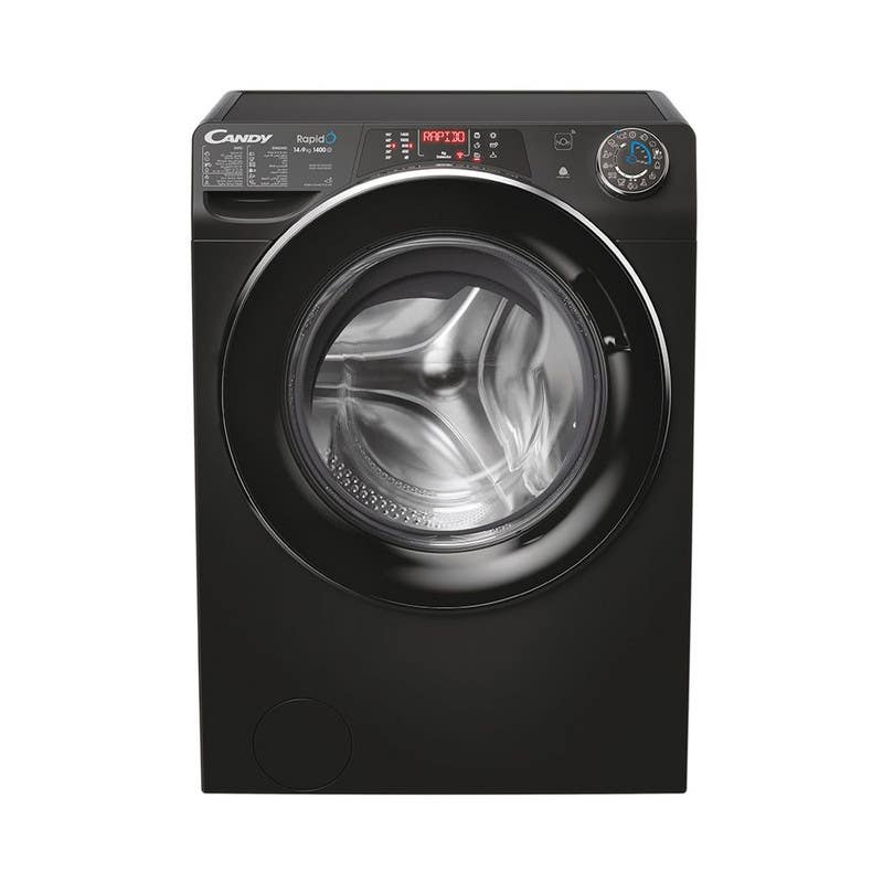 Candy ROW41496DCBT-EGY Fully Automatic Washing Machine, 14 Kg, Front Loading, Inverter Motor - Black