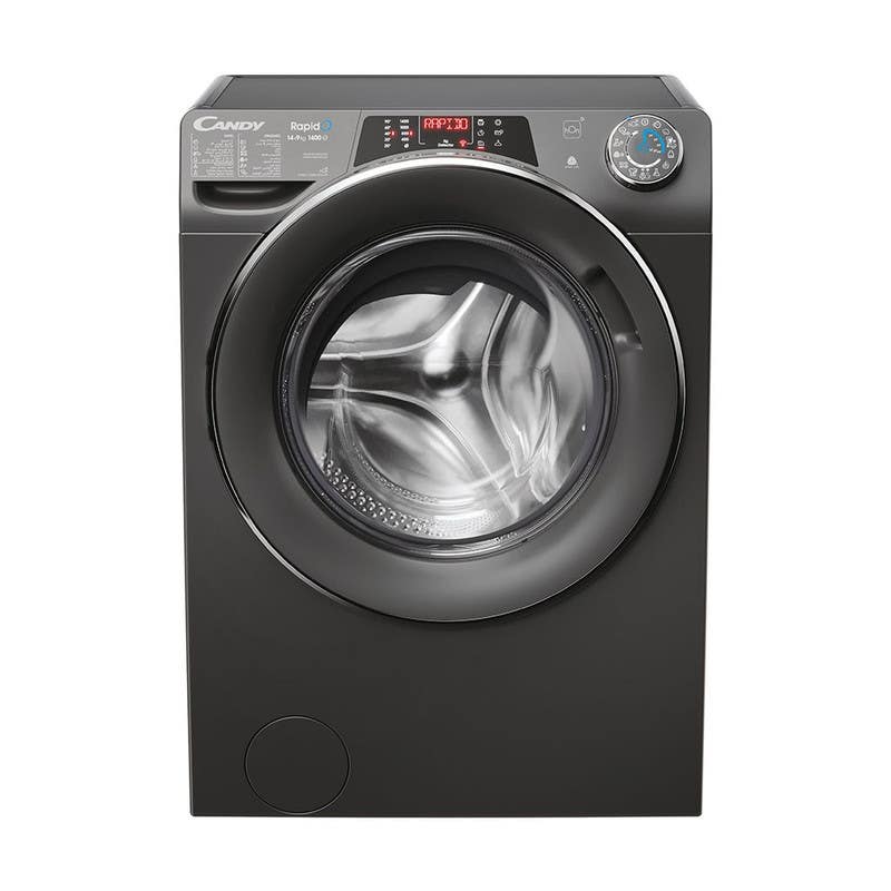 Candy ROW41496DCRT-EGY Fully Automatic Washing Machine, 14 Kg, Front Loading, Inverter Motor - Silver