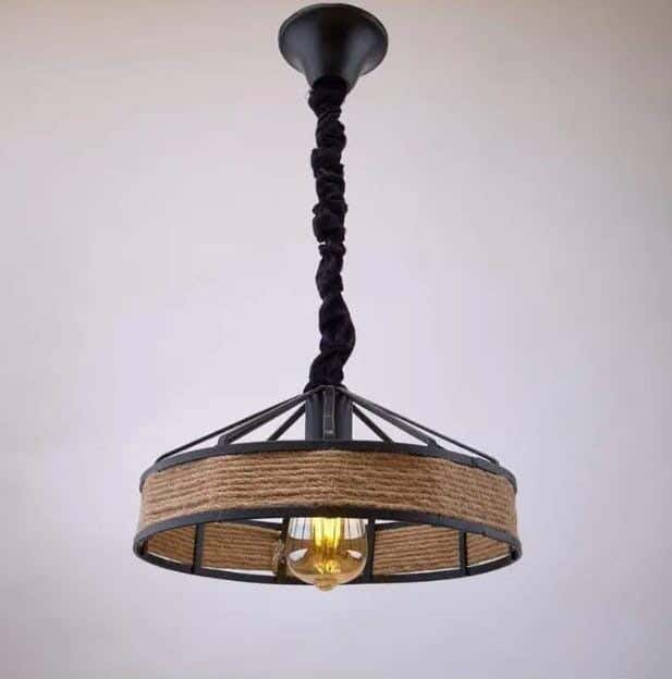 Metal Chandelier Pendant With Rust-Resistant Metal Coating, 30 X 30 X 47 Cm - Black