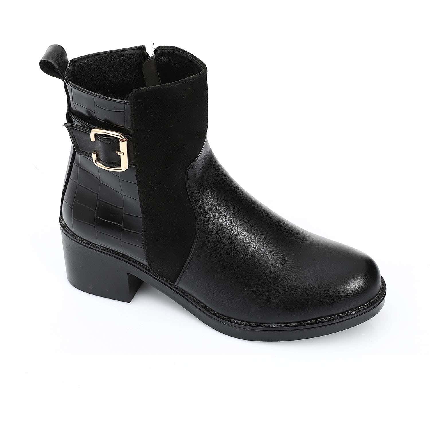 XO Style Leather Ankle Boot For Women