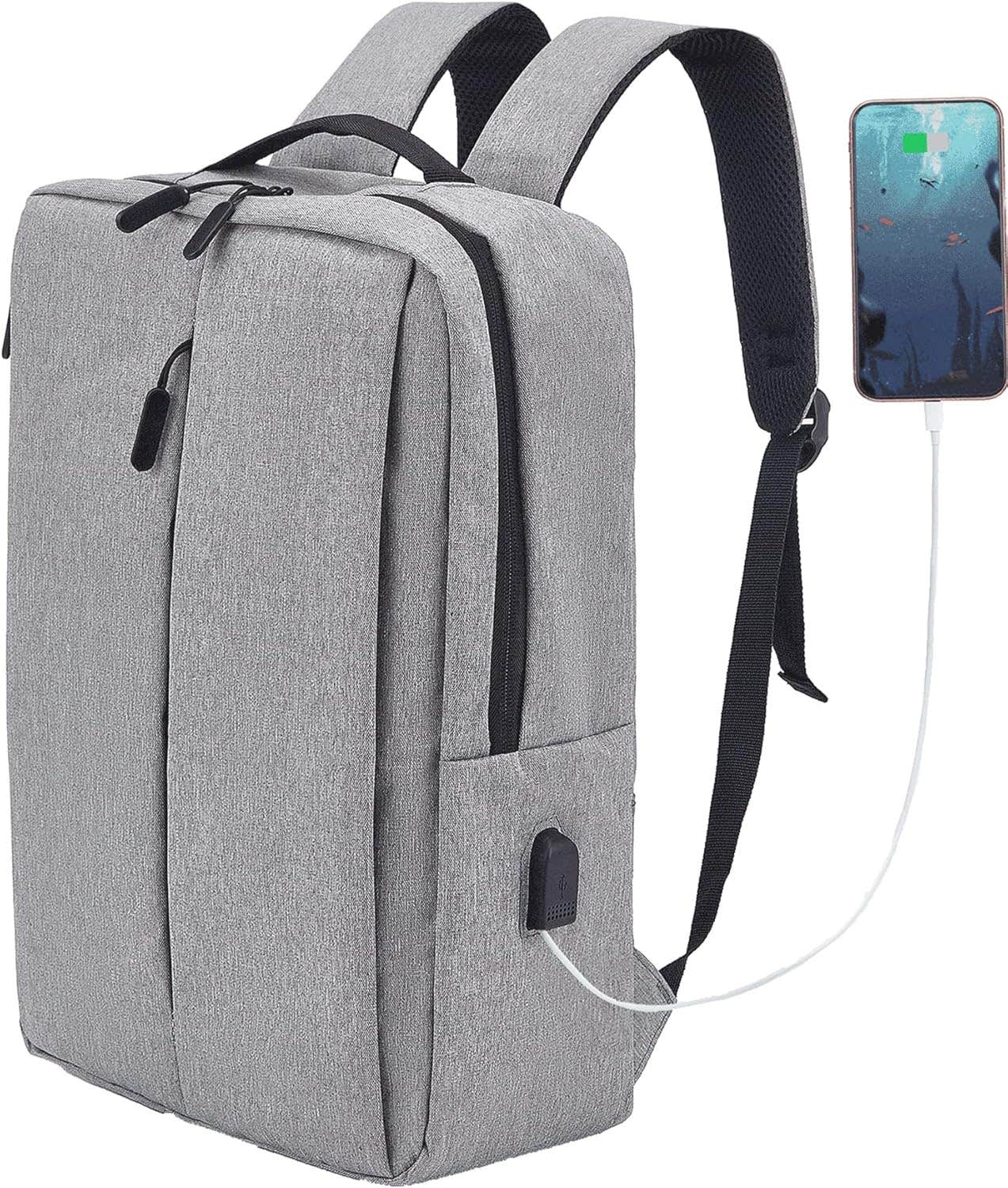 Brass Tacks Waterproof Travel Laptop Backpack, Fits up to 15.6 Inch - Grey
