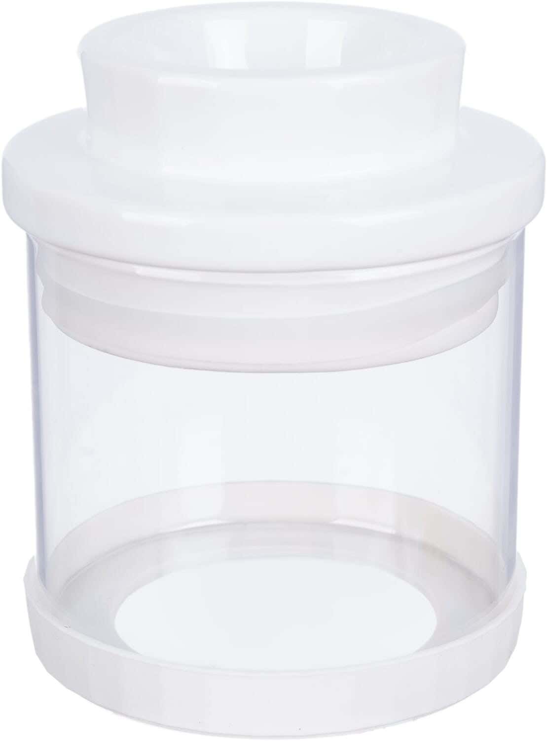Olala Thermal Glass Jar, Porcelain Lid, 500 ml - White Clear