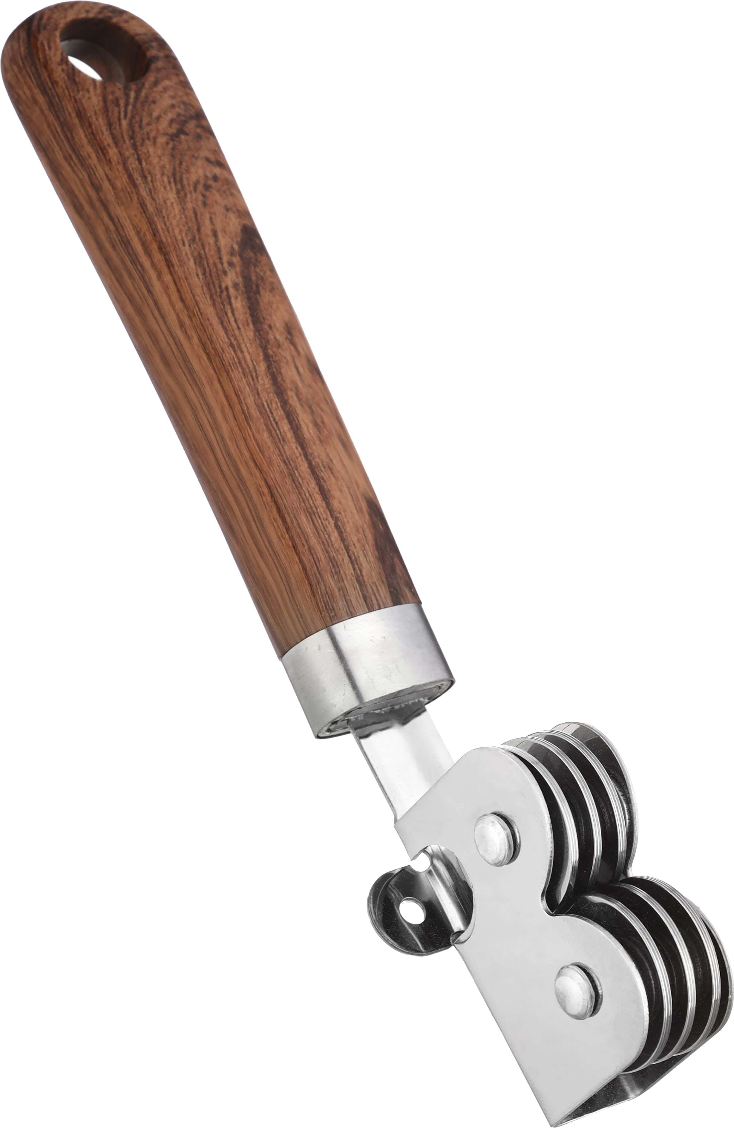 Stainless Steel Sharpener with Bakalapit Handle, 19 cm - Wood Silver