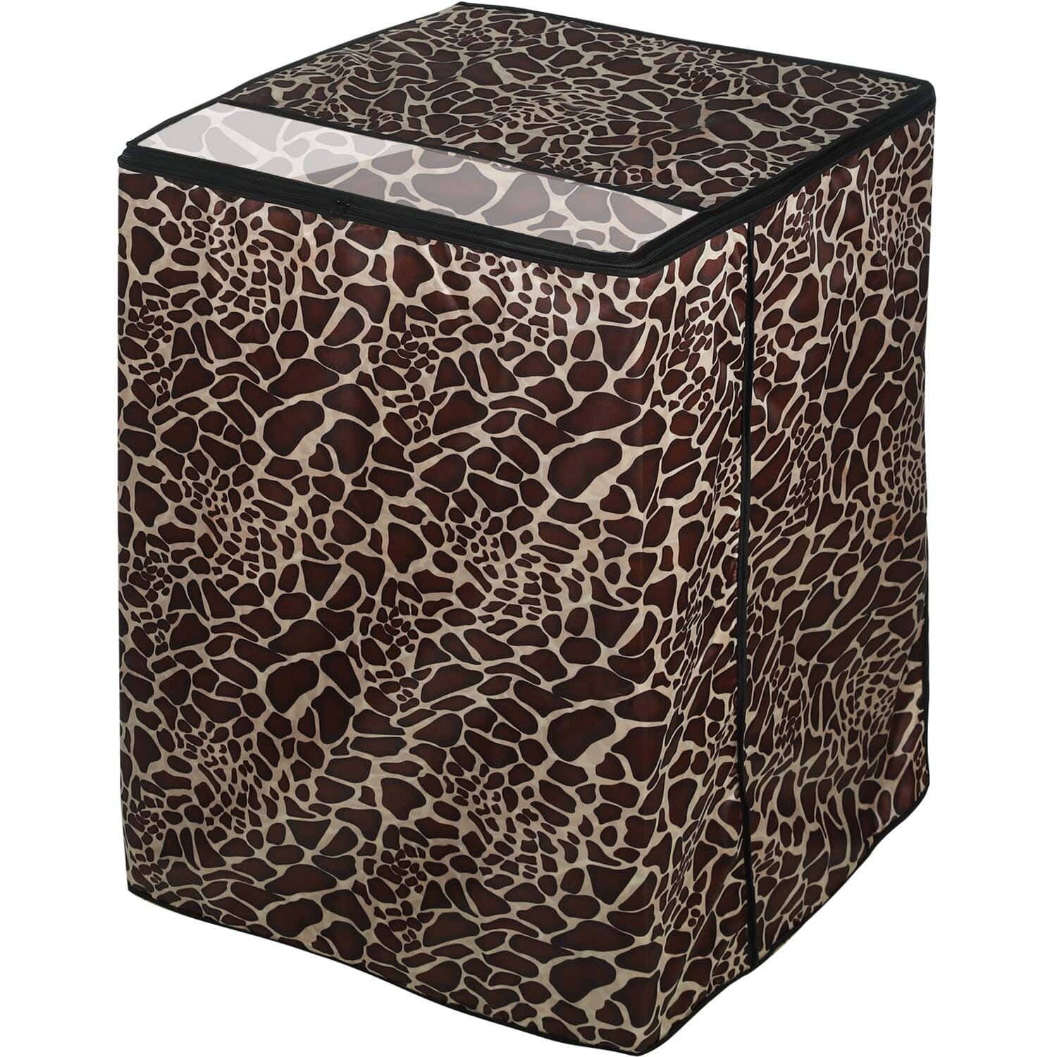AL Alamia Top Automatic Stain Washing Machine Cover, 14/15/16 Kg -Dark Brown