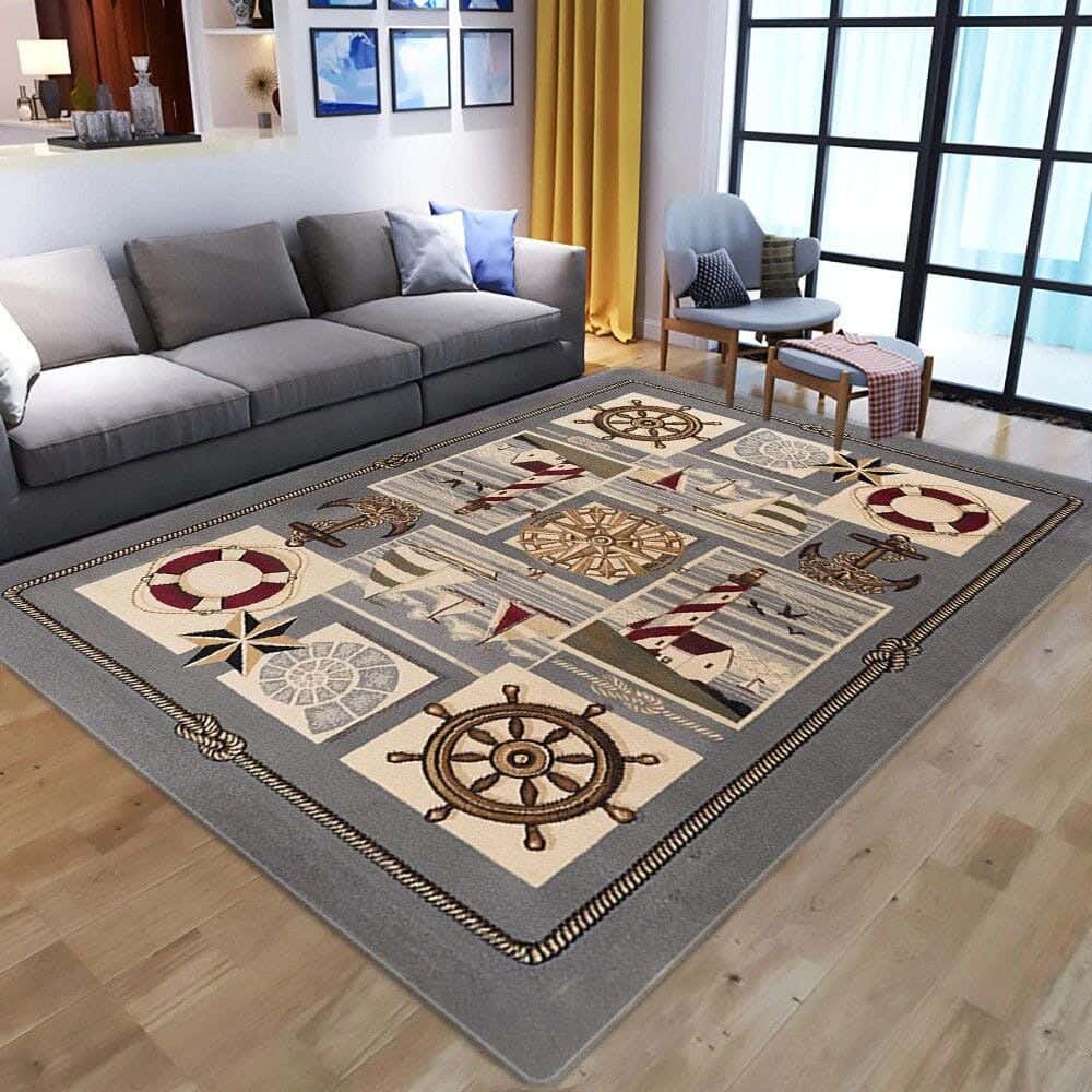 Line Sleep Dots Fabric Carpet protector, 200x300 cm - Multicolor