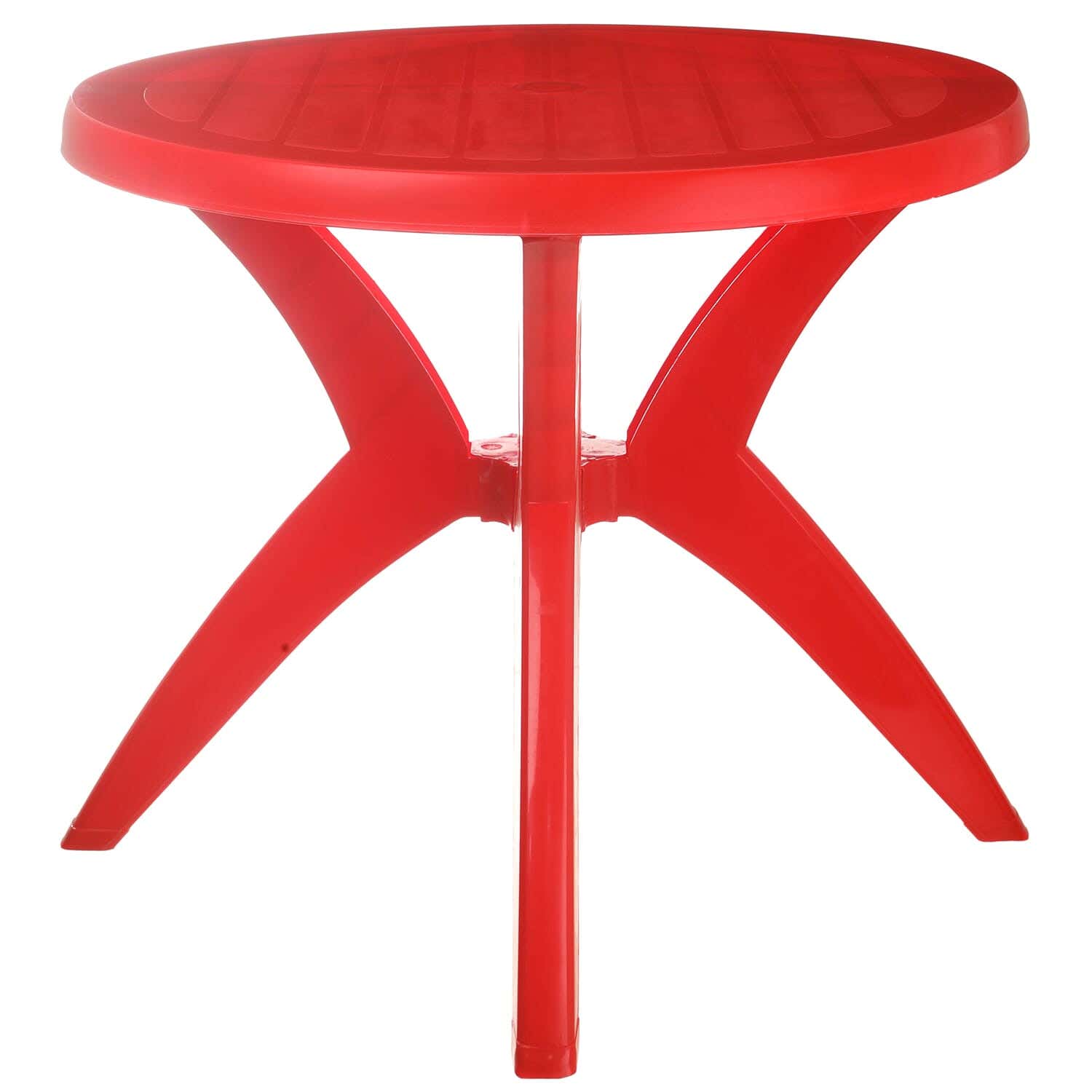 El Helal & Star Diana Round Plastic Table, 85×67 cm - Red