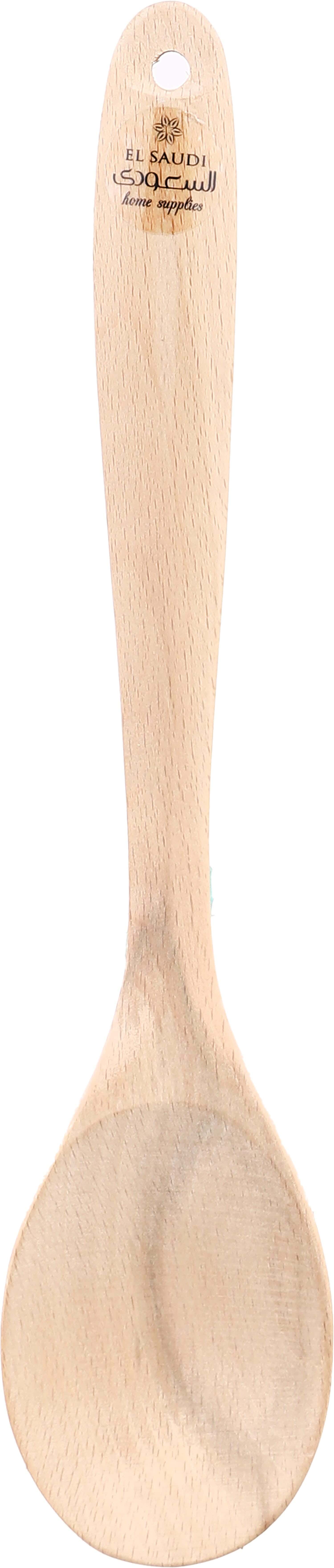 elsaudi Oval Beech Wood Spoon, 33×9 cm - Wooden