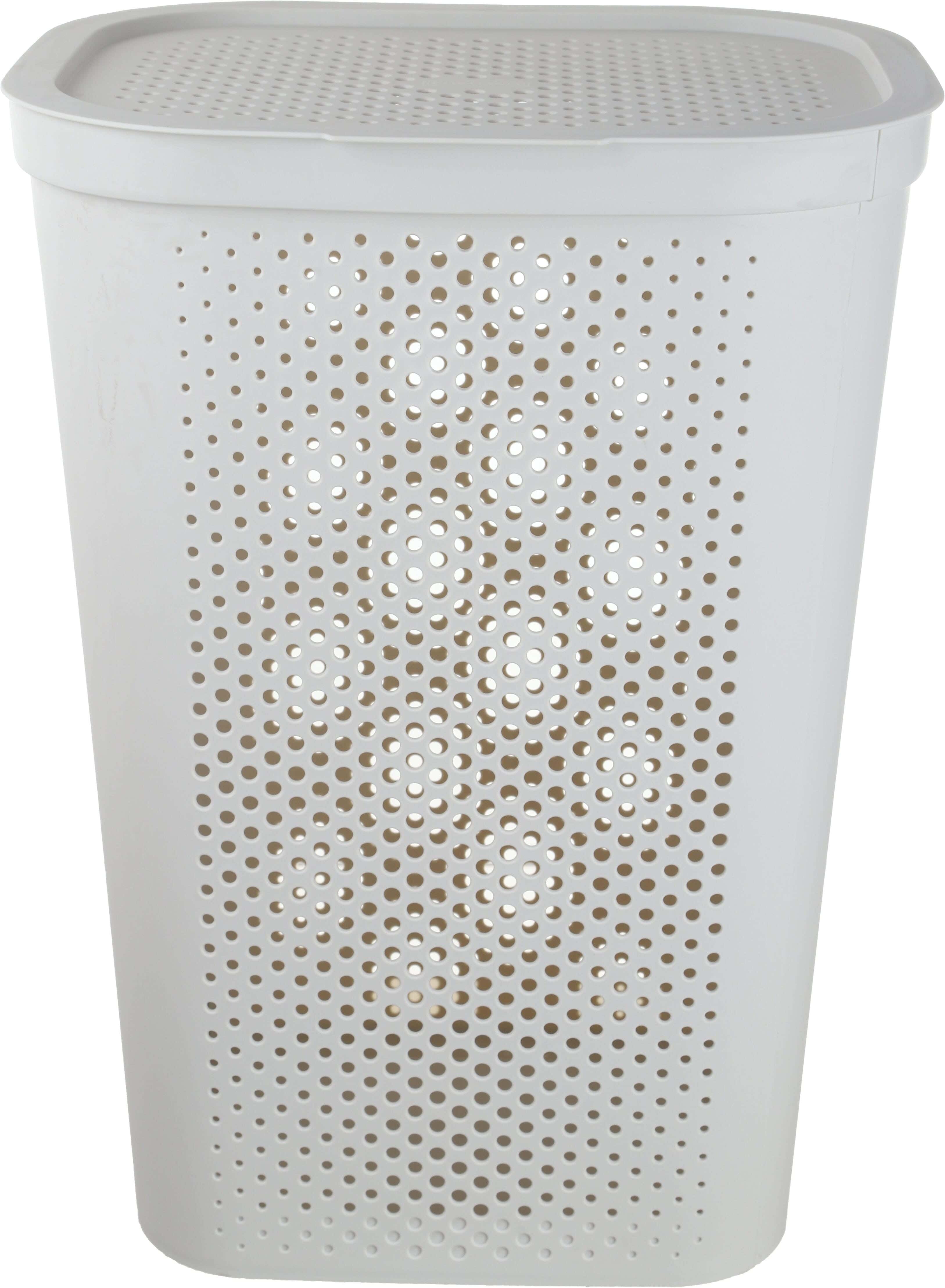 Al Wataneya Plastic Wash Basin with Cover, 8 litre - Off White