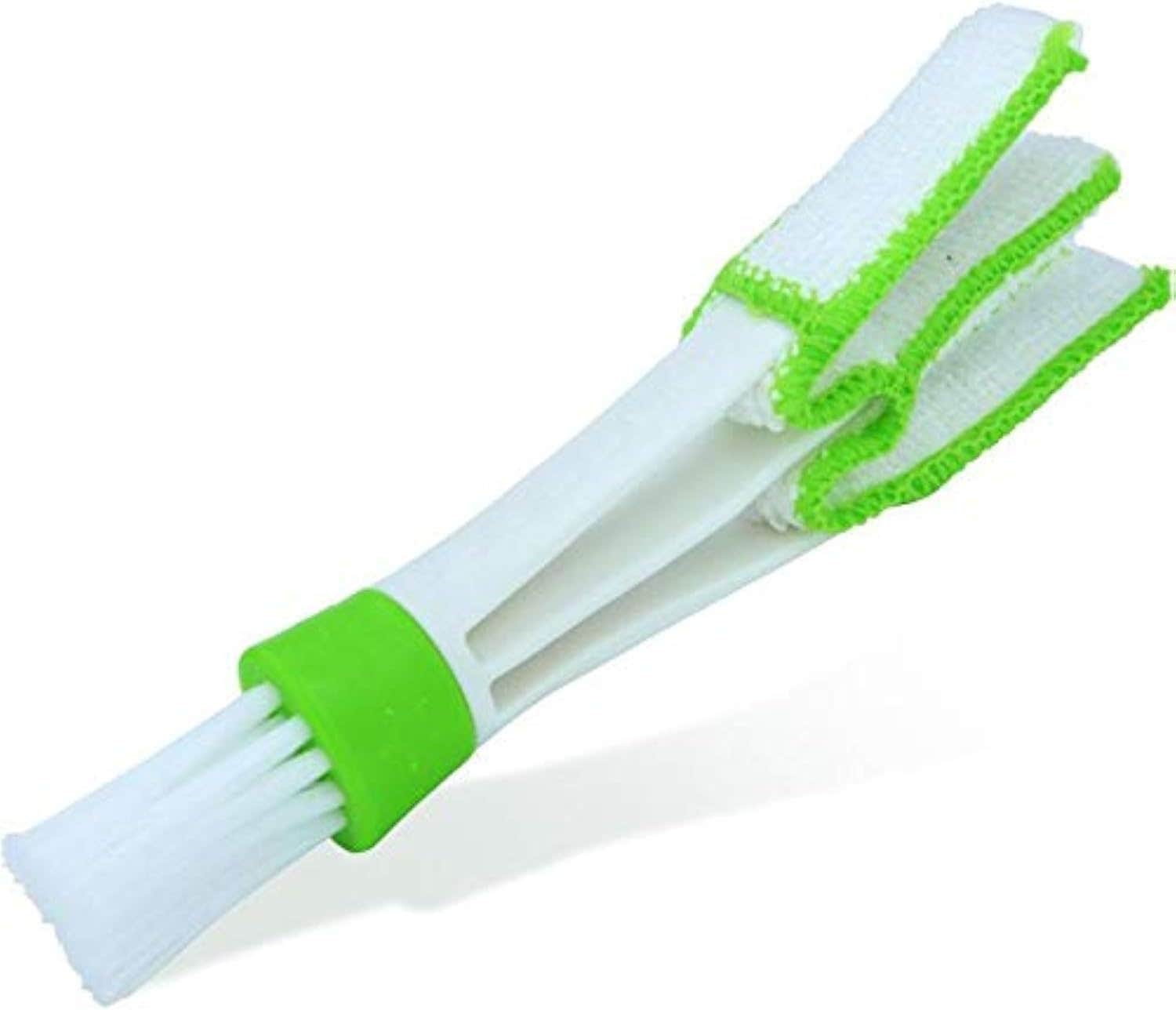 Dust Cleaning Tool Brush for Car Air Conditioner Outlet - White Green
