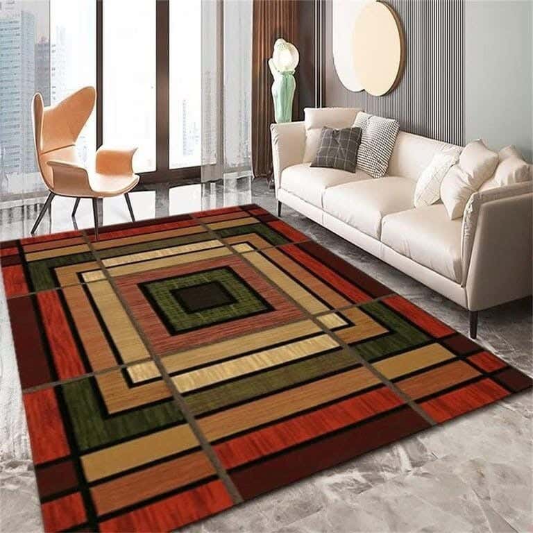 Line Sleep Dots Fabric Carpet protector, 200x300 cm - Multicolor