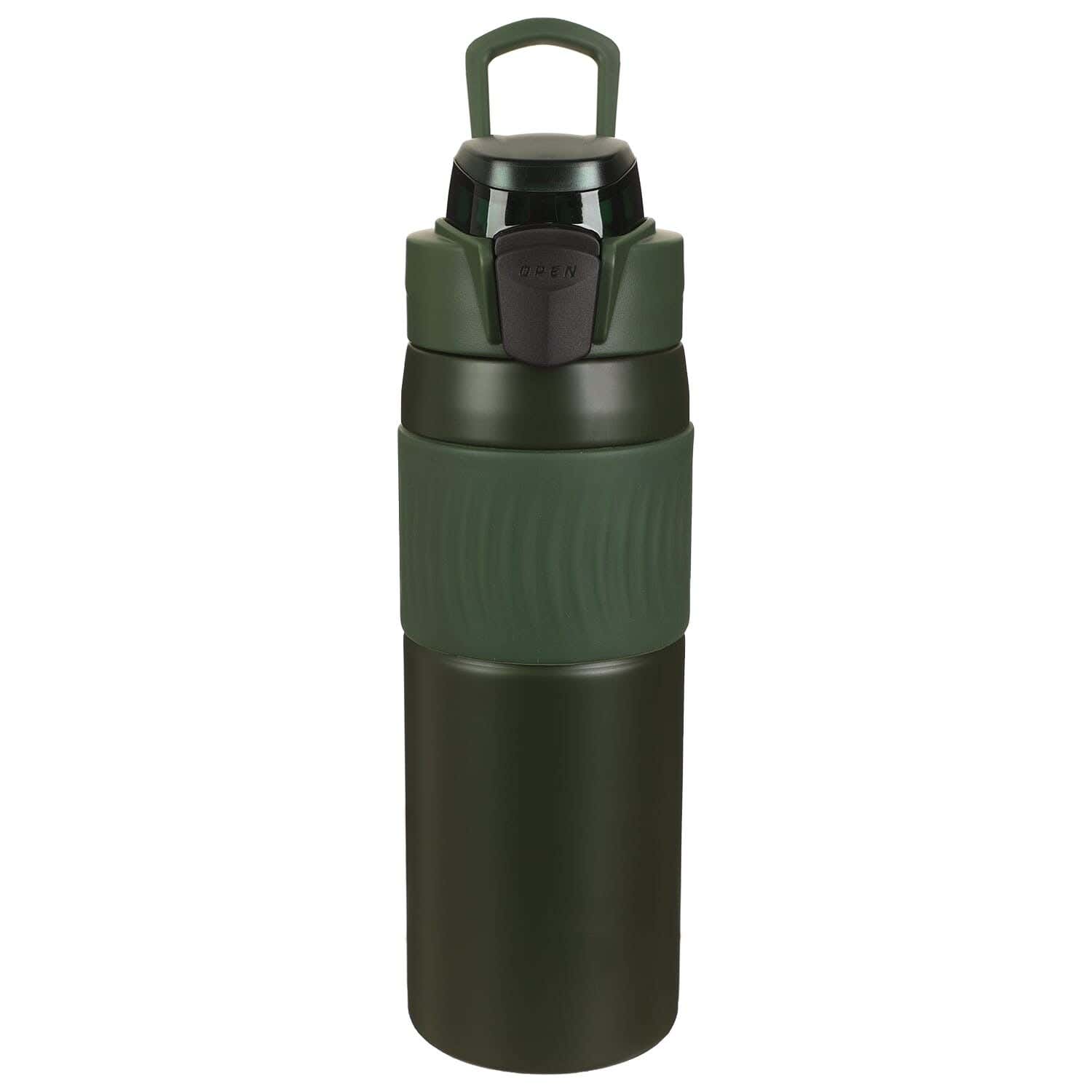 Falmer Stainless Steel Thermos, 600 Ml, Clip Lid - Olive