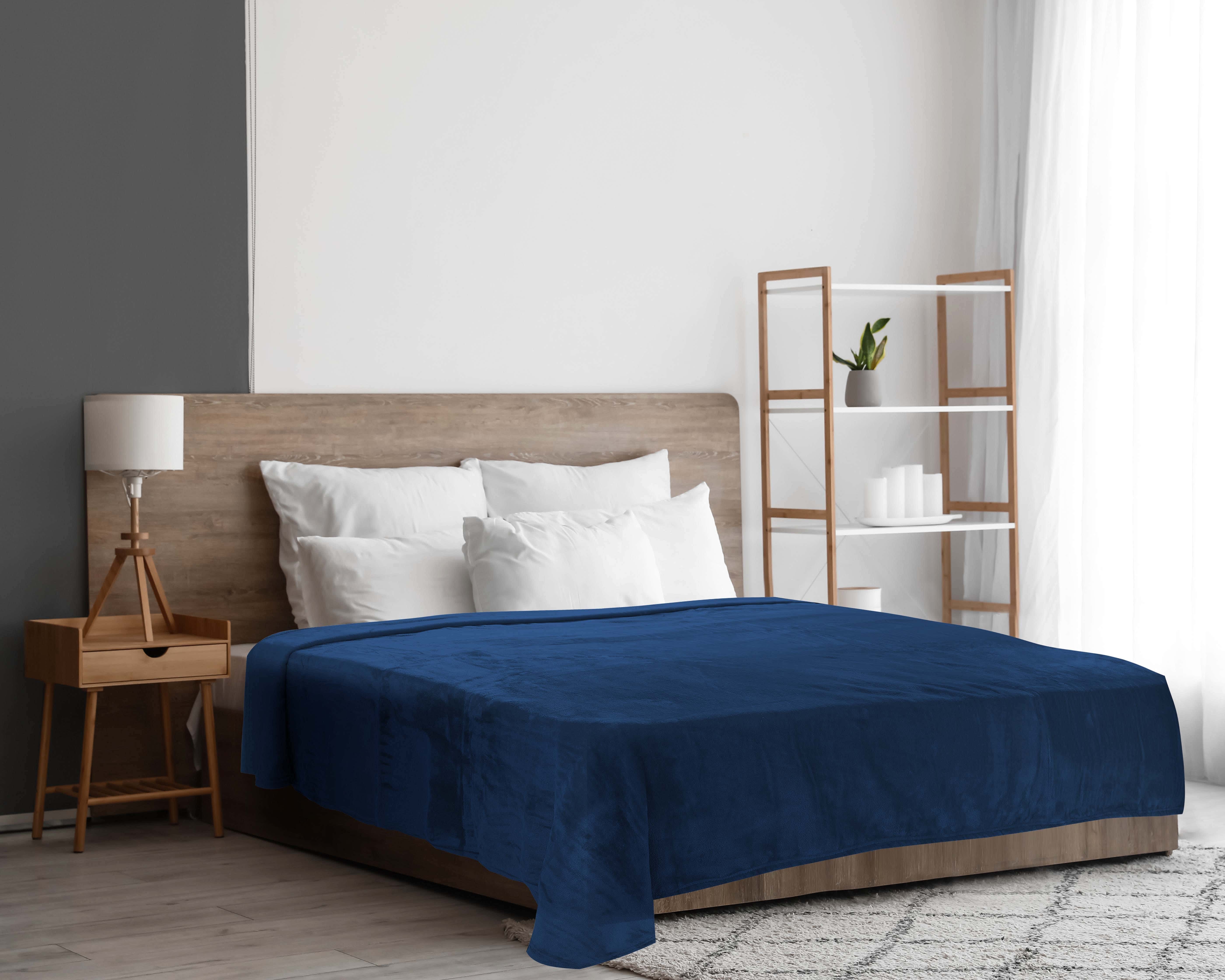 Morano Velvet Heater Blanket Cover, 200×150 cm, 1540 Grams - Navy