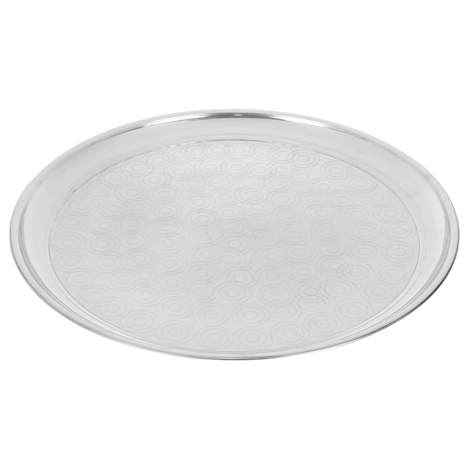 Abdo Steel Stainless Steel Dinner Tray, 60 cm - Silver