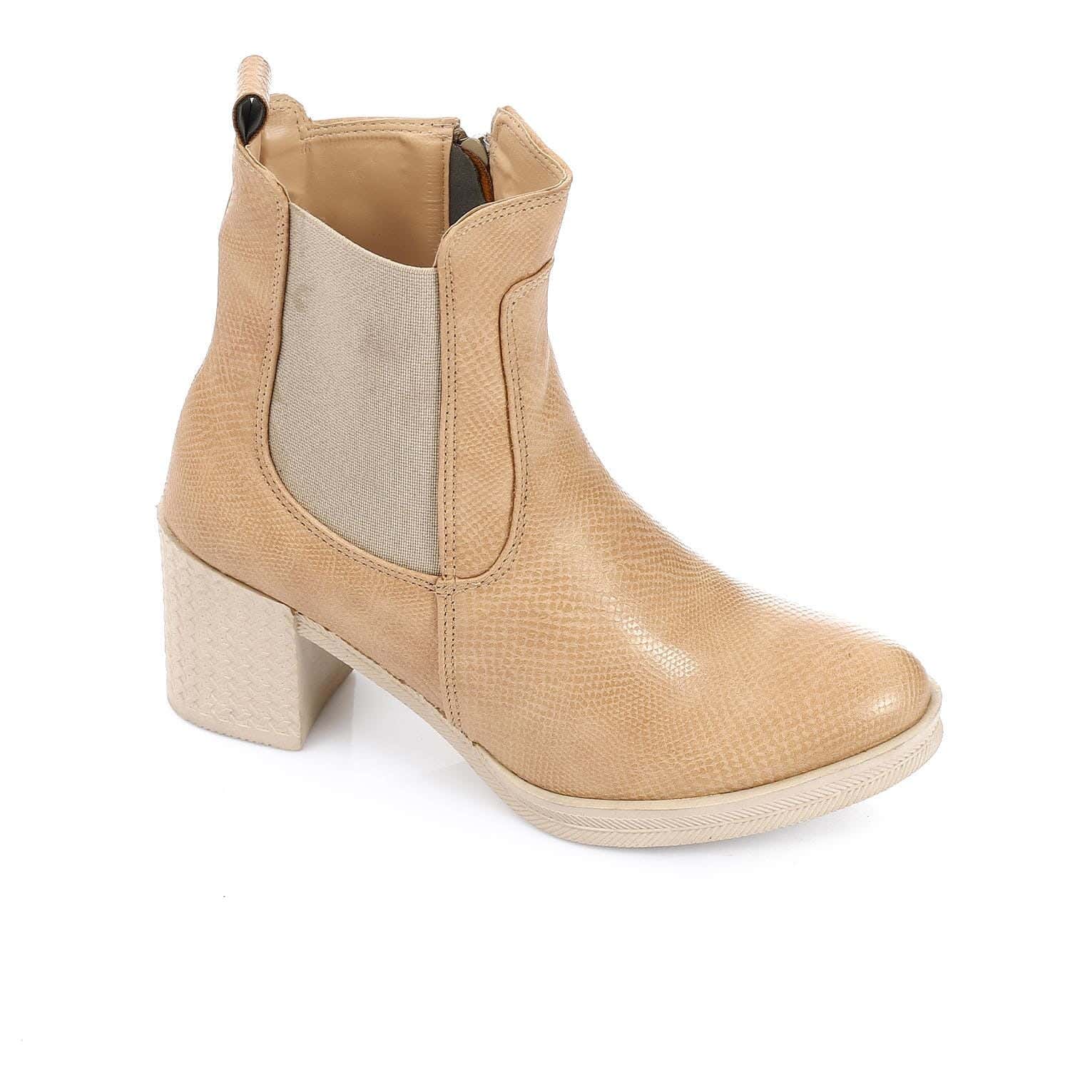 XO Style Leather Ankle Boot For Women