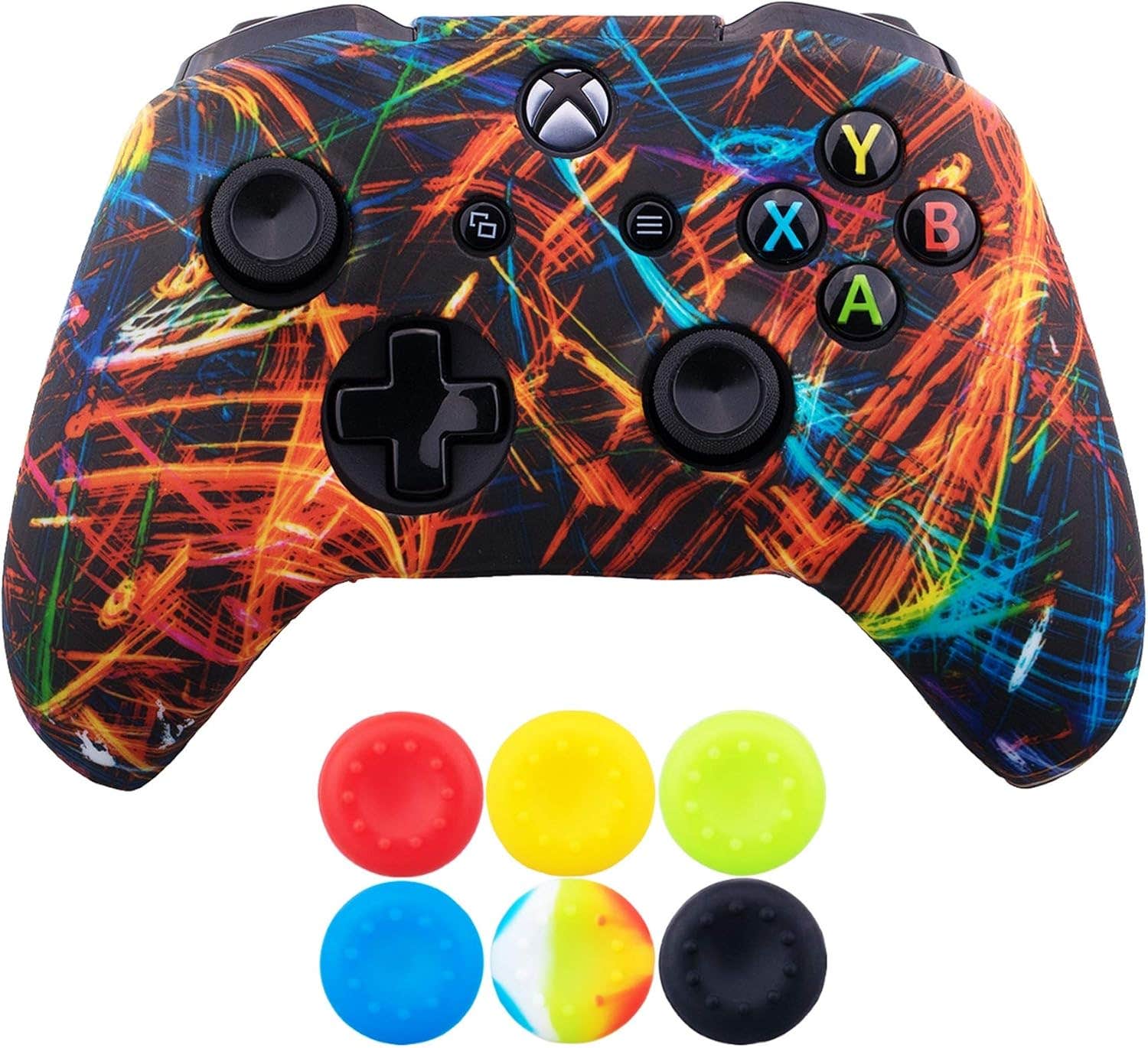 Controller Case With Thumb Grip Covers, 9-Piece Silicone Anti-Slip Controller Case For Xbox Series X, 7 Pieces