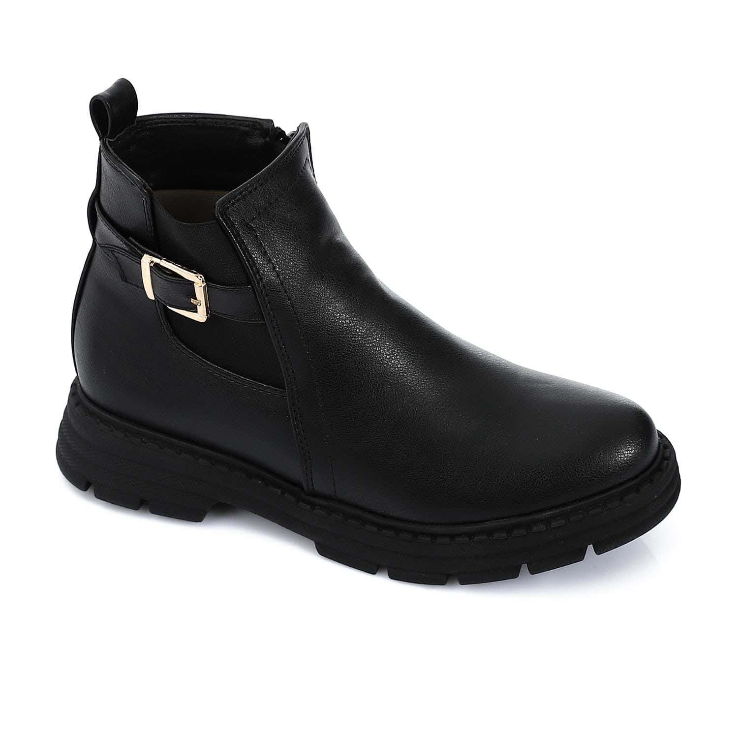 XO Style Leather Ankle Boot For Women