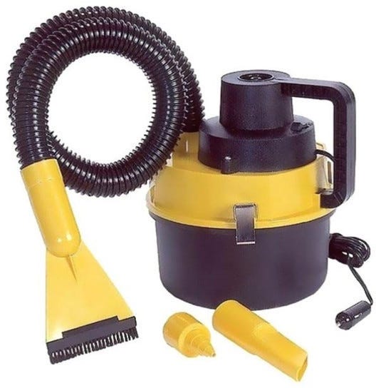 Drum Car Vacuum Cleaner - Yellow