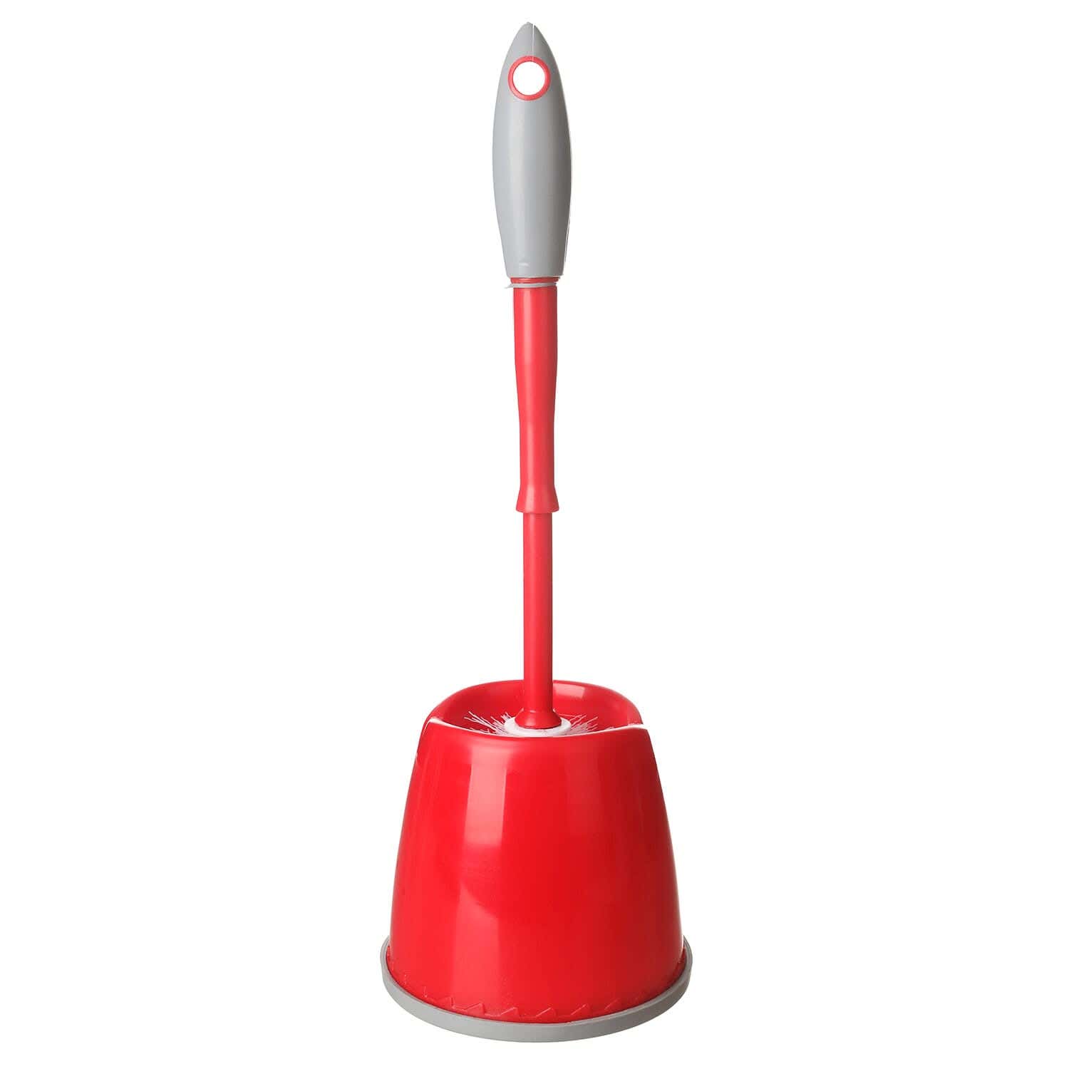 Liao Plastic Toilet Cleaning Brush with Base, 40 cm - Multicolor