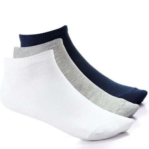 Men's 3-Piece Sock Set, Size 40-45, Cotton - Multicolor