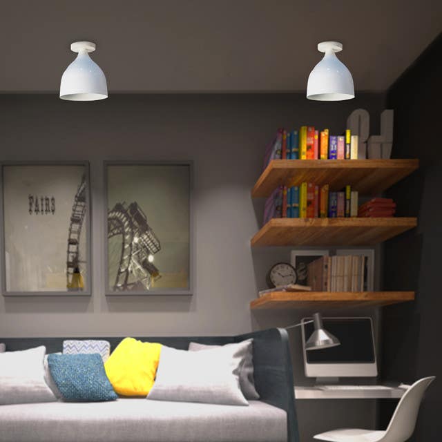 Modern Ceiling Chandelier Set, 2 Pieces, 21x20x20 cm - White