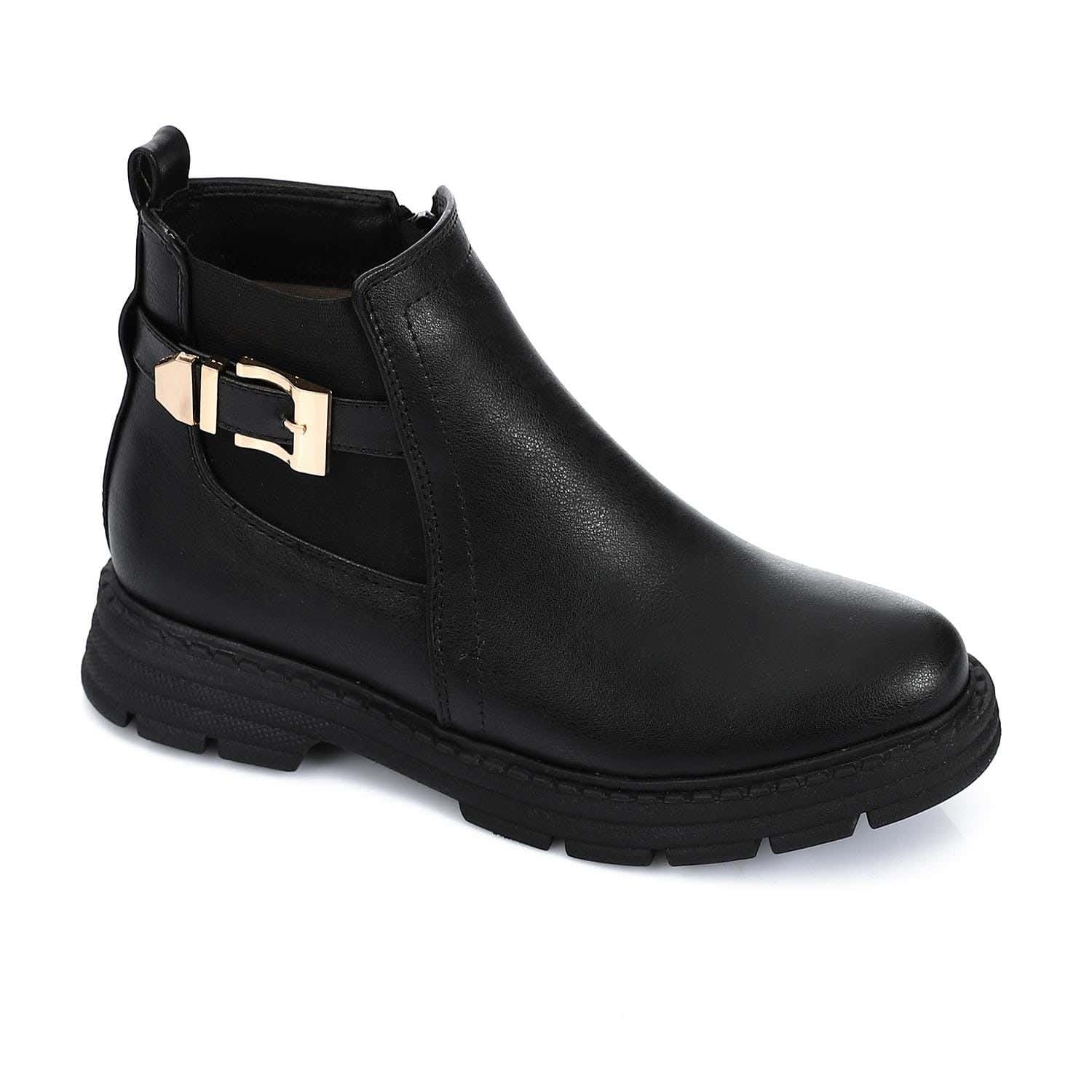 XO Style Leather Ankle Boot For Women